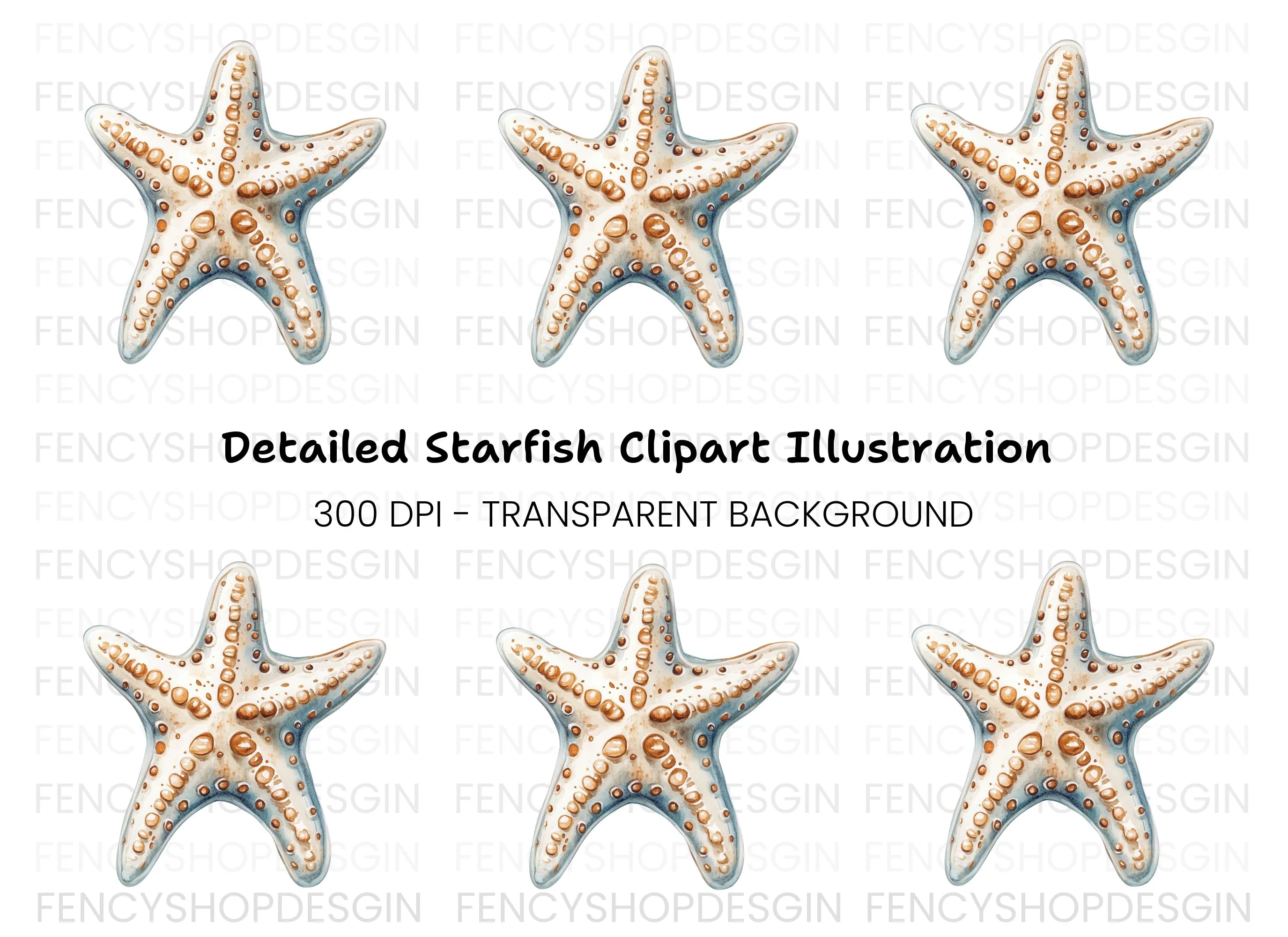Starfish Clipart Bundle