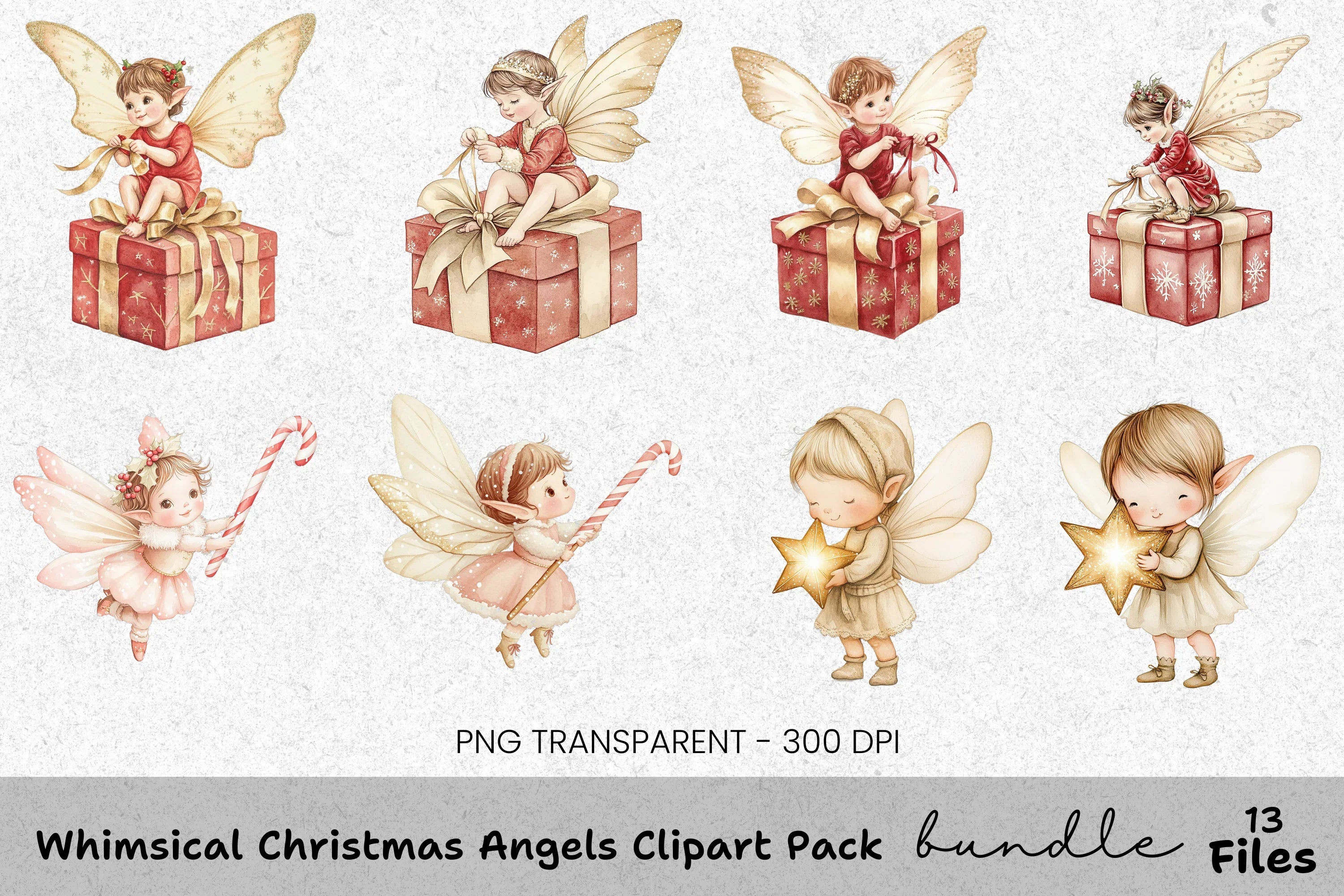 Christmas Fairy Clipart Bundle
