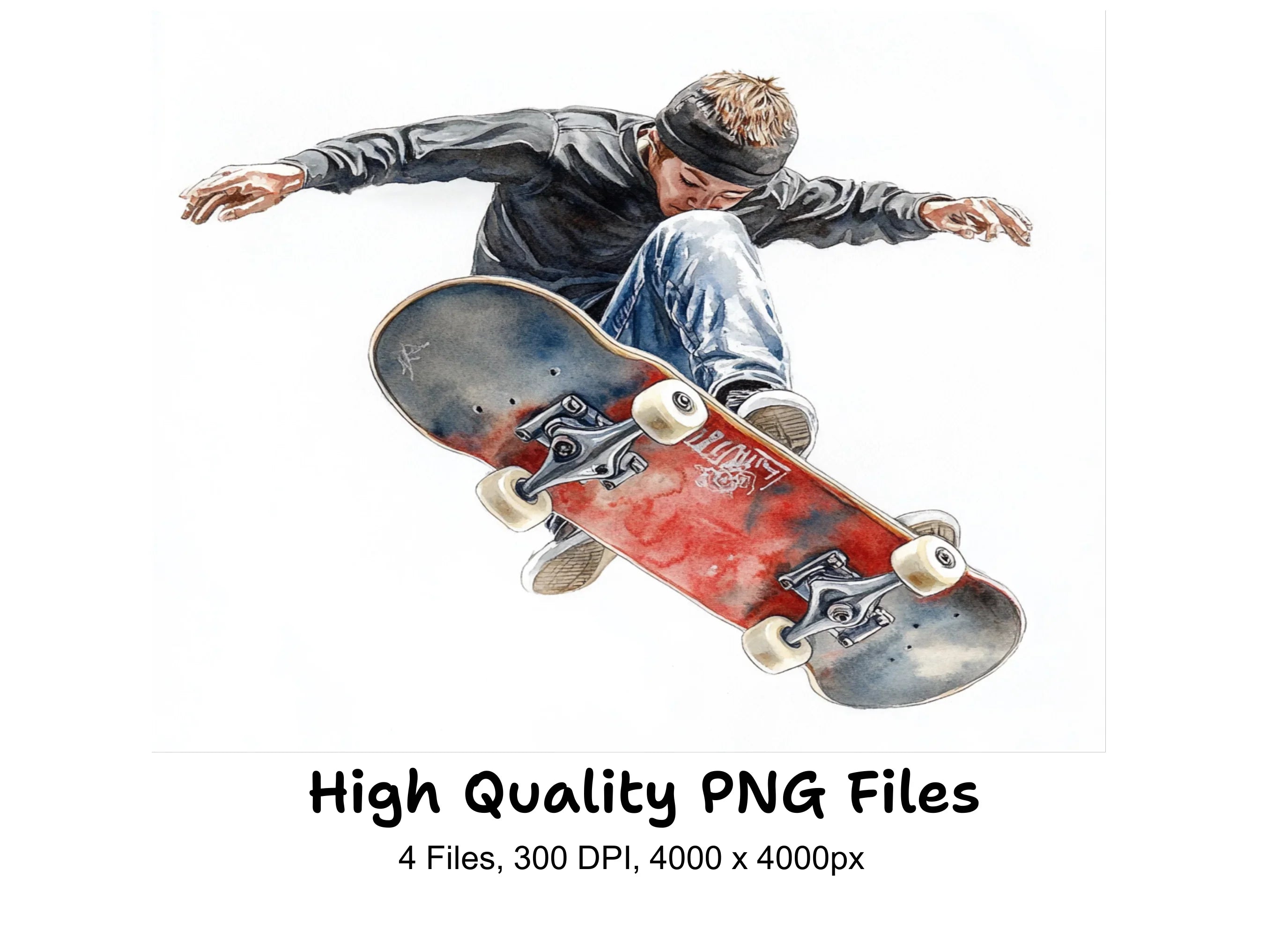 Skateboarder Tricks Clipart Bundle