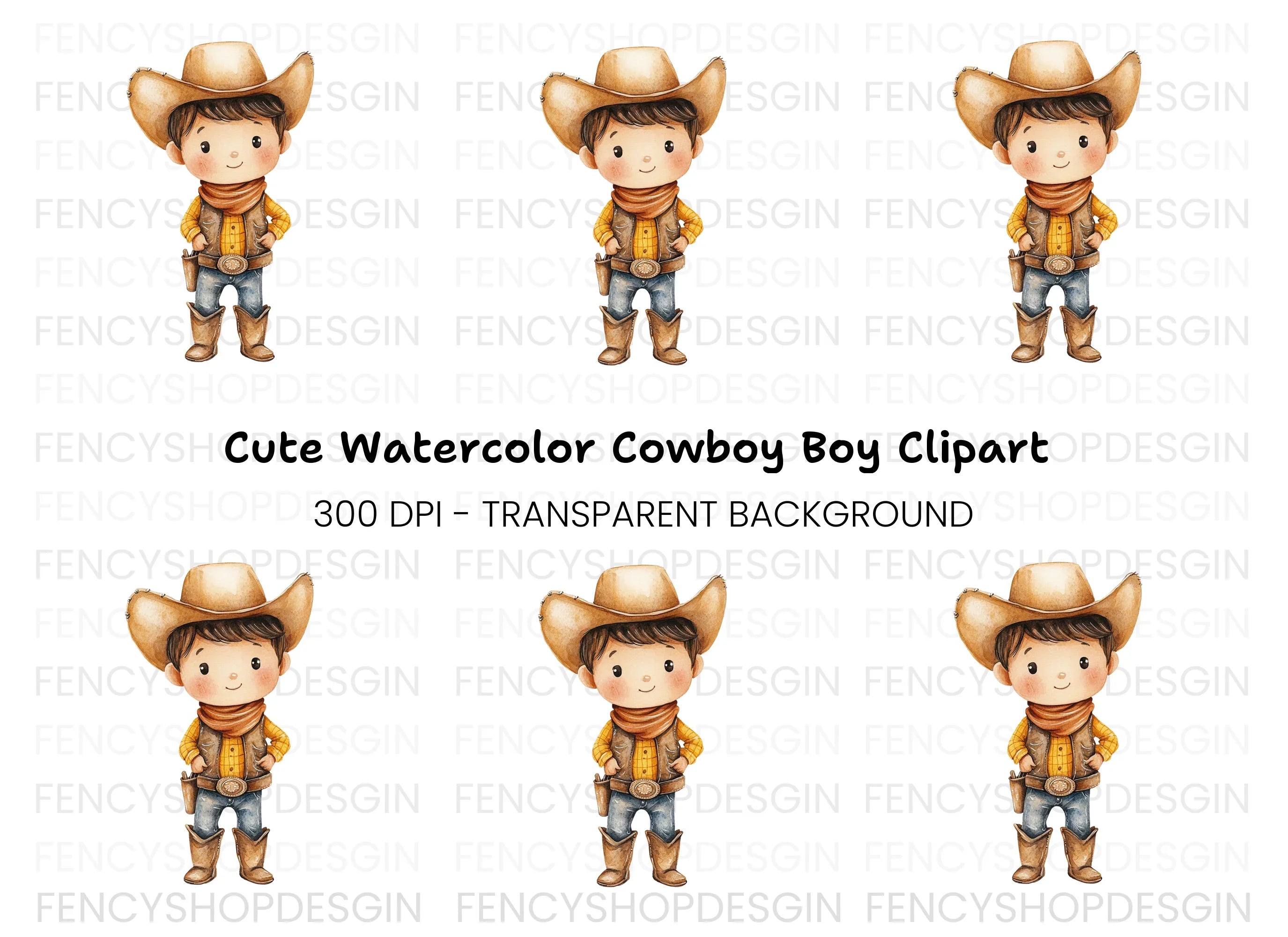 Charming Cowboy Clipart Bundle