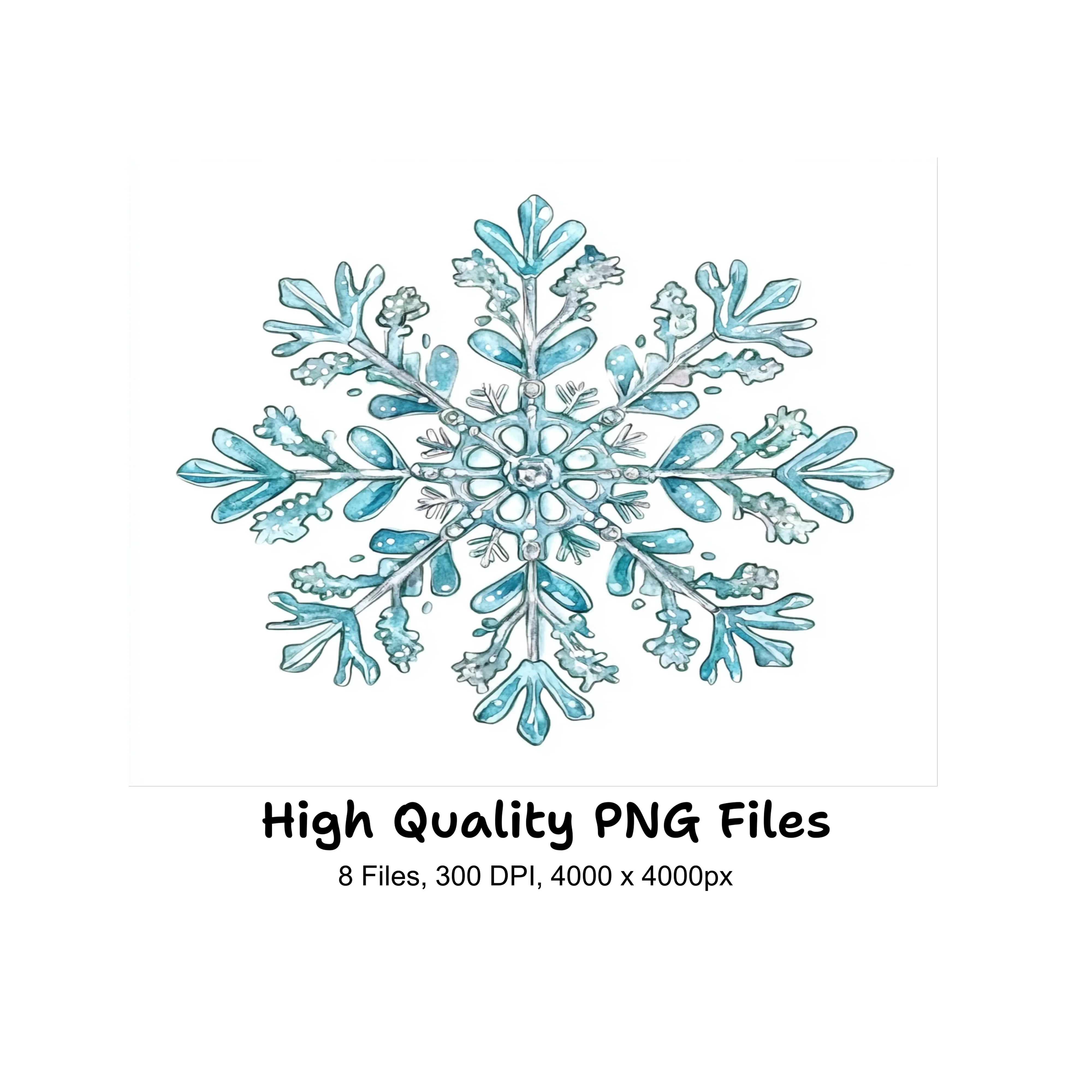 Snowflake Cluster Clipart Bundle