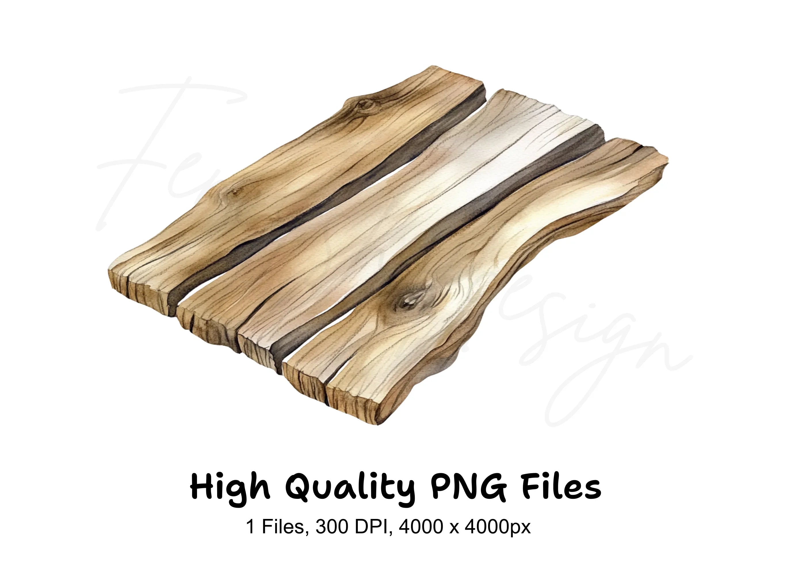 Weathered Wooden Boards Clipart Bundle