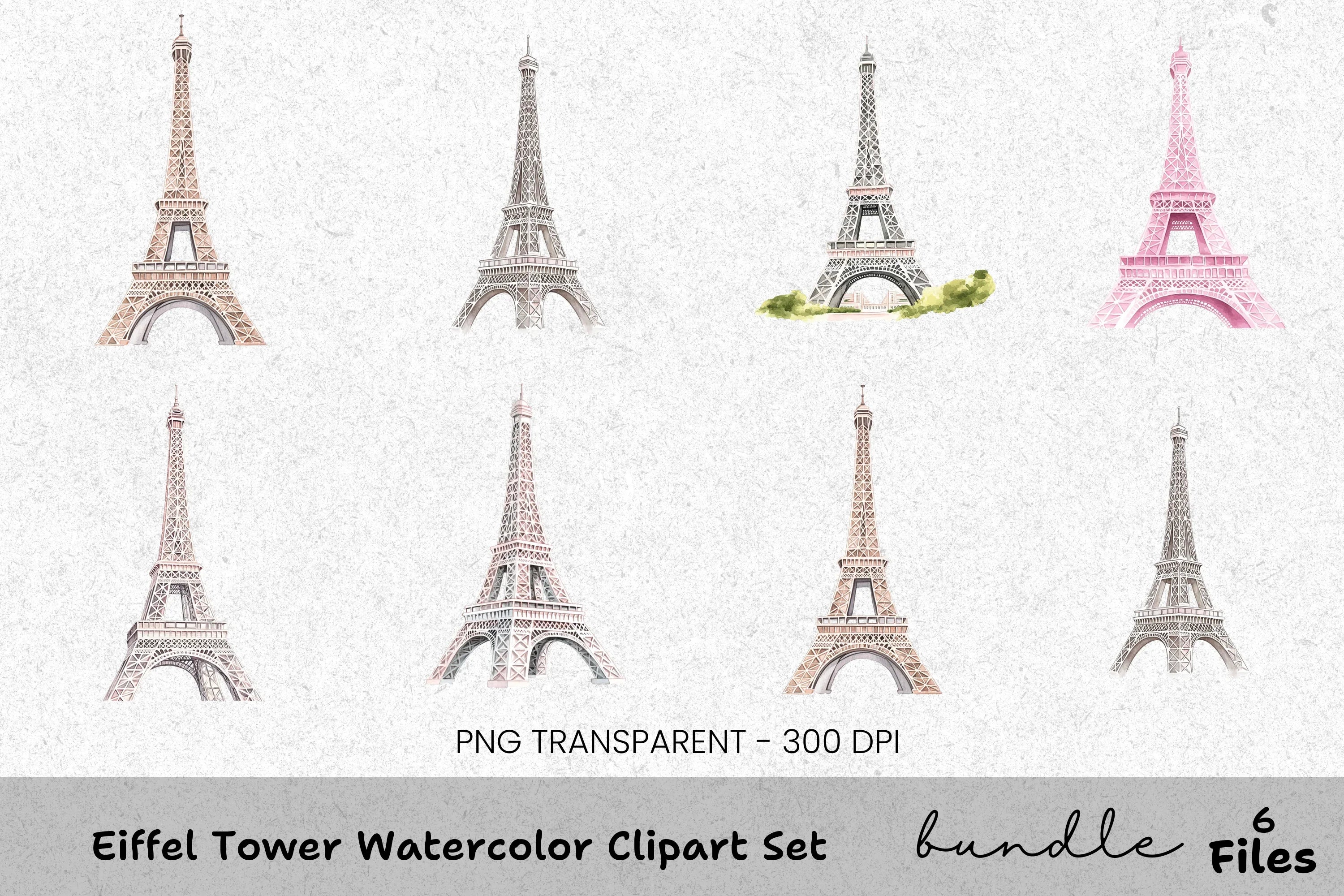Eiffel Tower Clipart Bundle