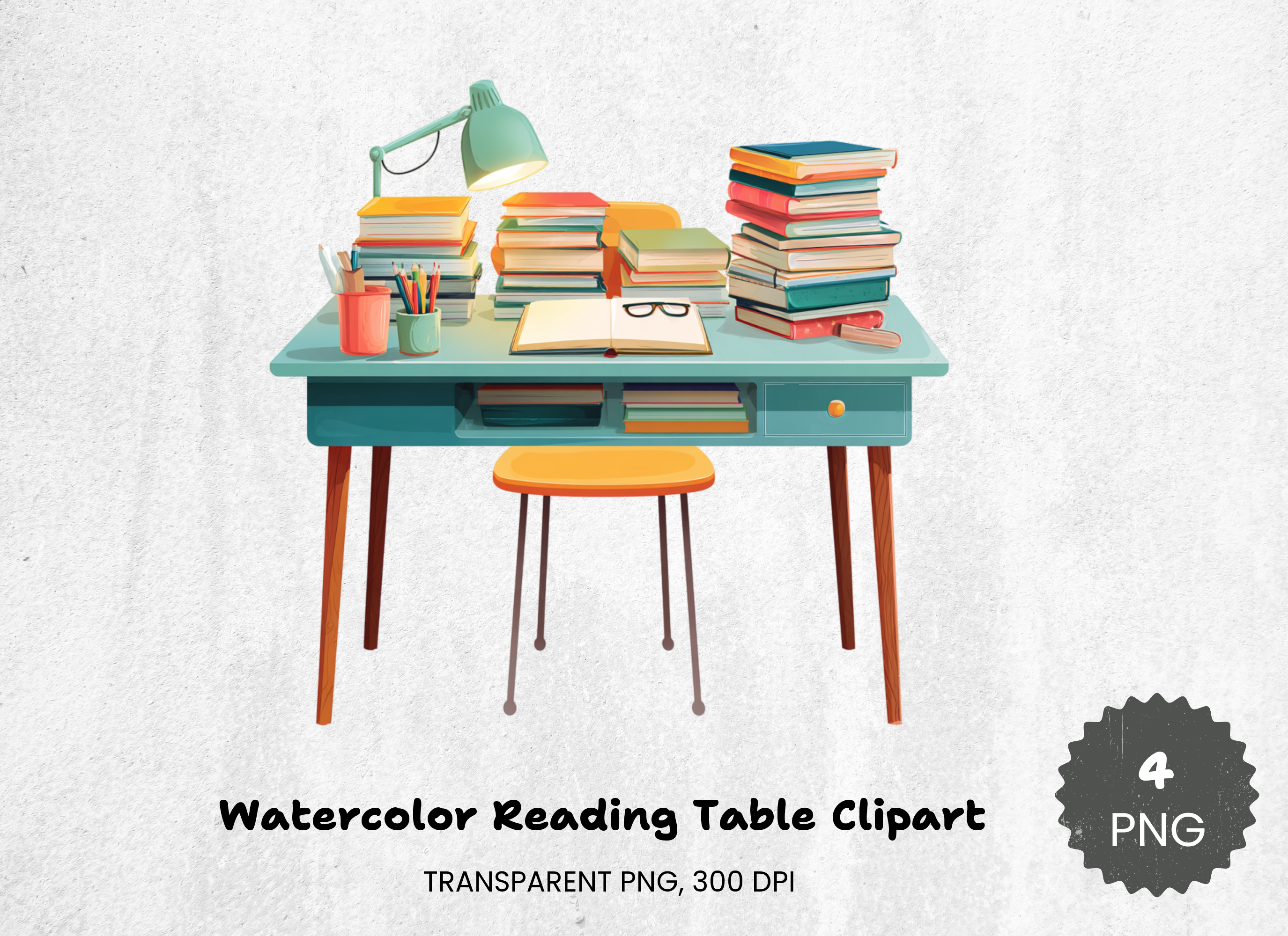 Reading Table Clipart Bundle