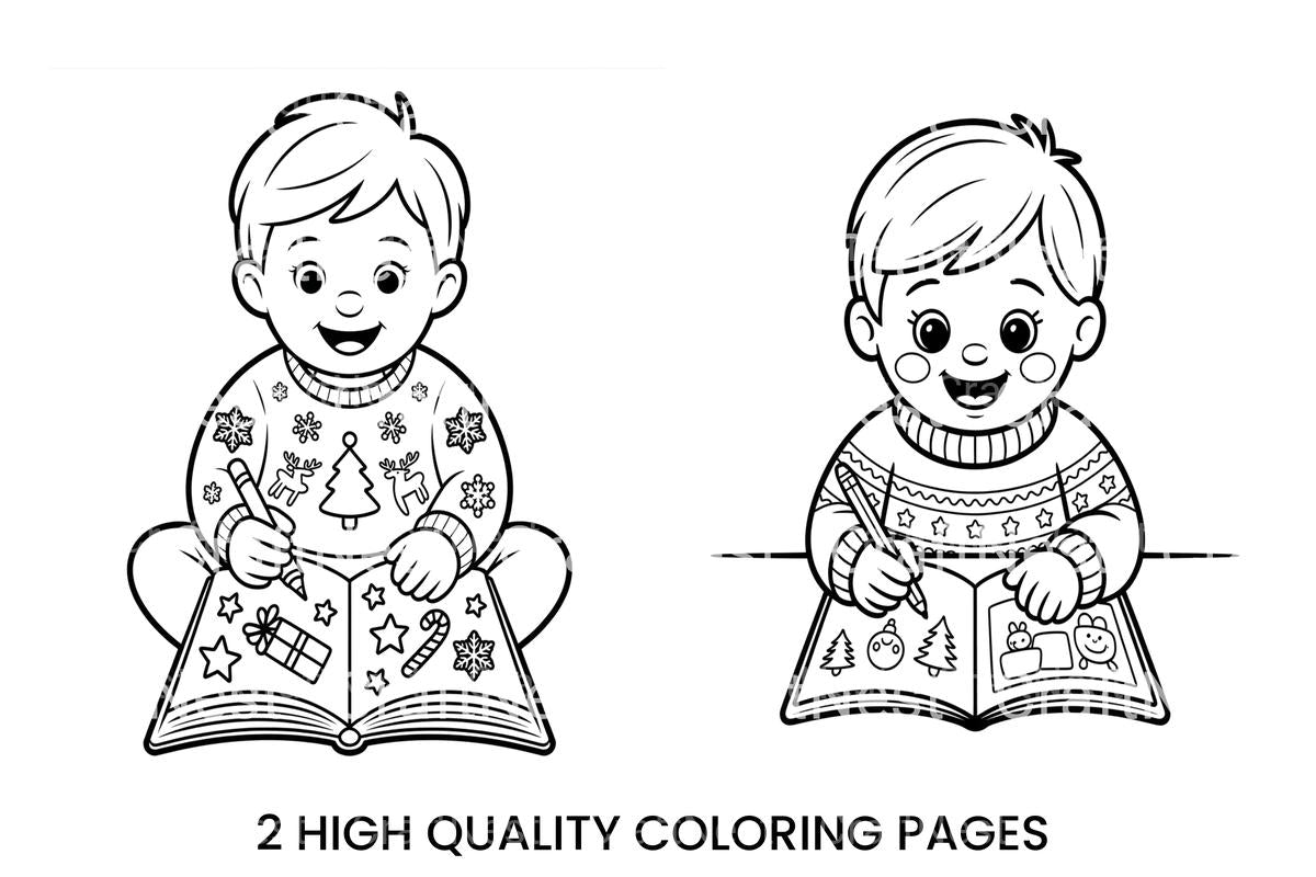 Festive Christmas SweaterPlanner Coloring Books