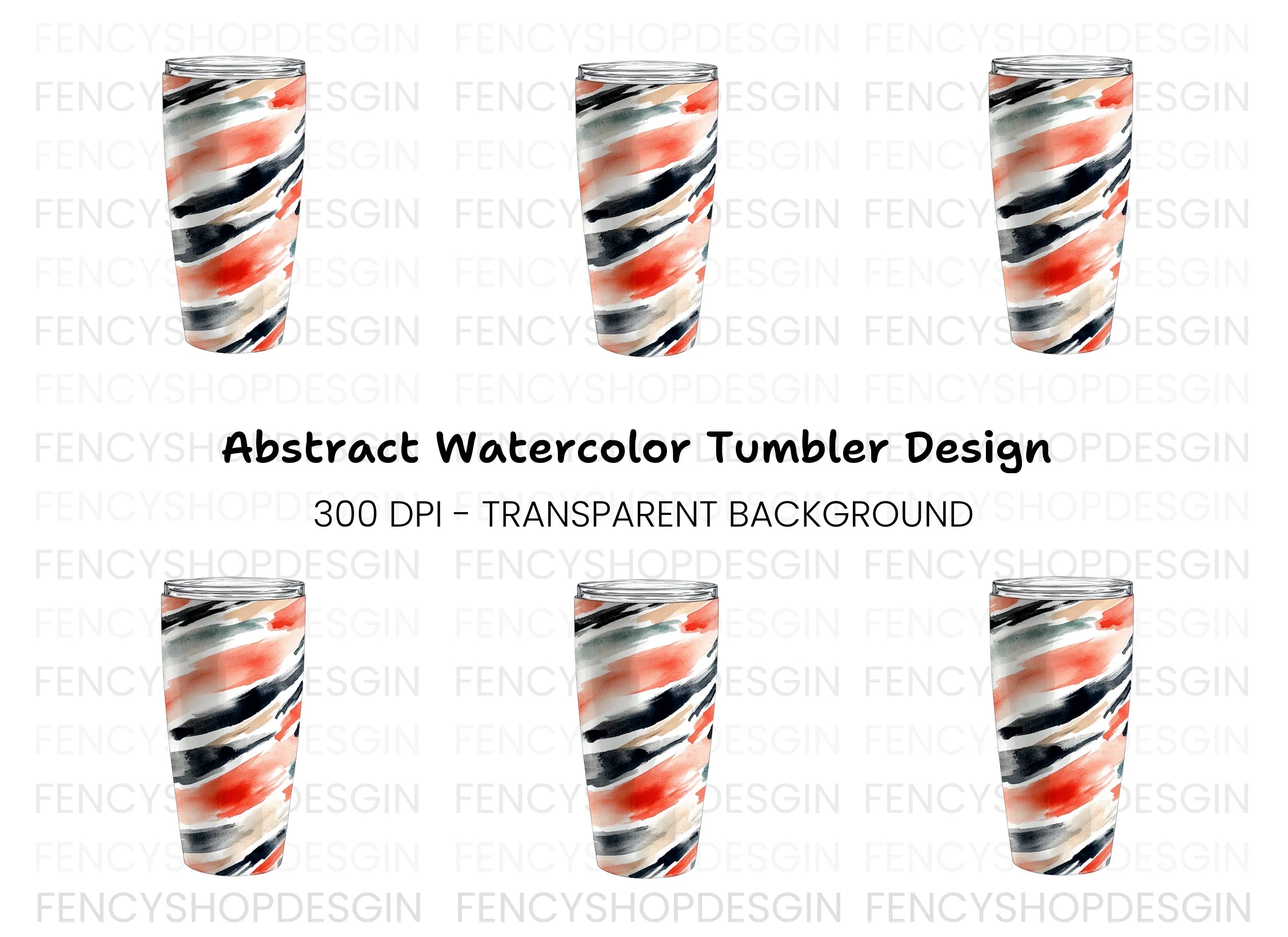 Abstract Tumbler Clipart Bundle