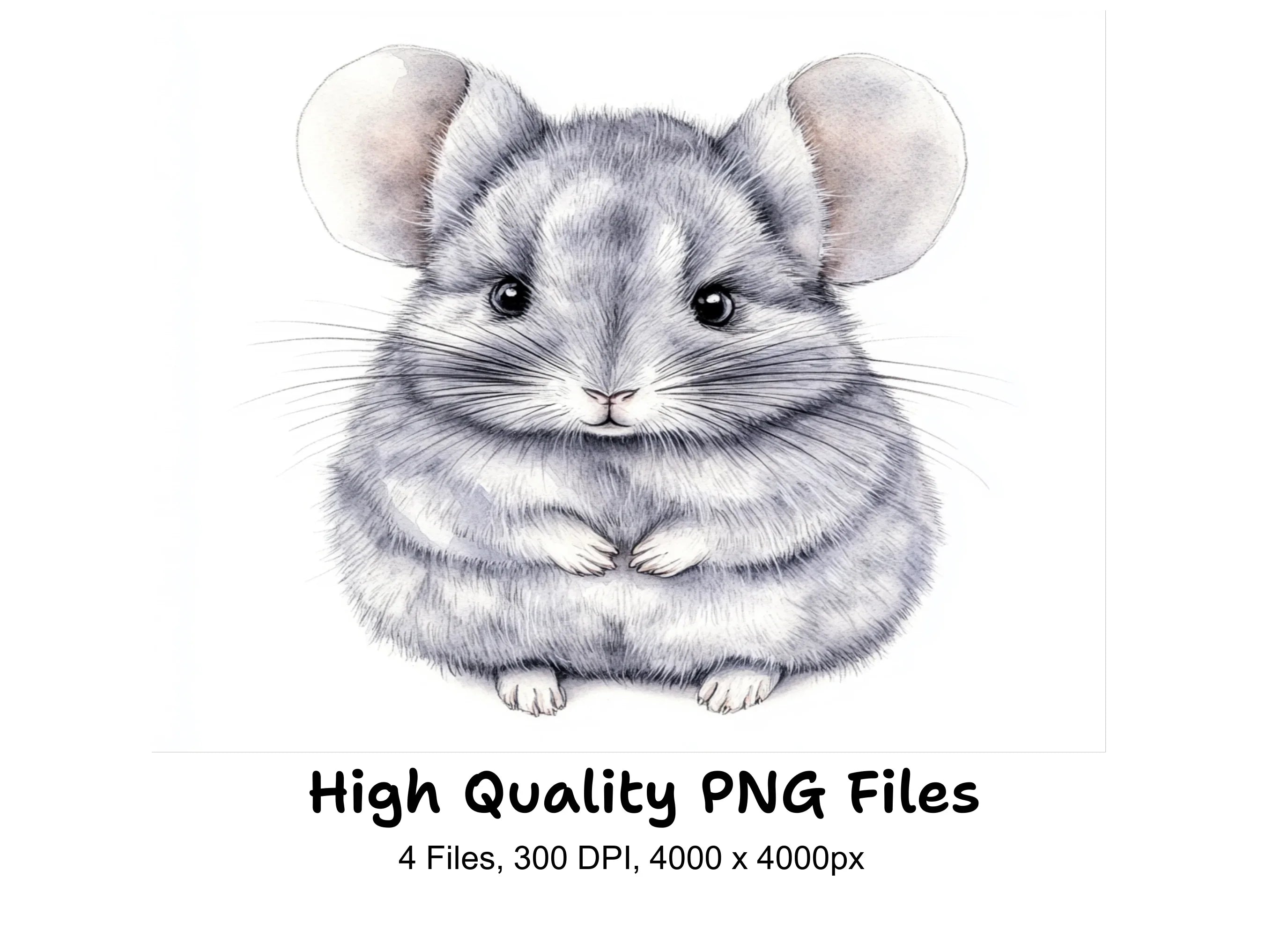 Cute Chinchilla Clipart Bundle