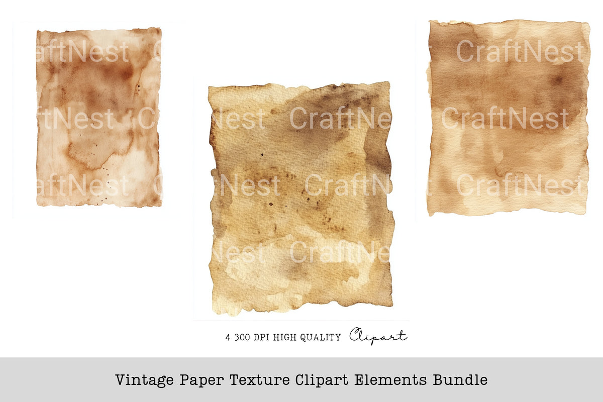 Vintage Texture Elements Clipart Bundle