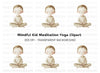 Meditating Boy Serenity Clipart Bundle
