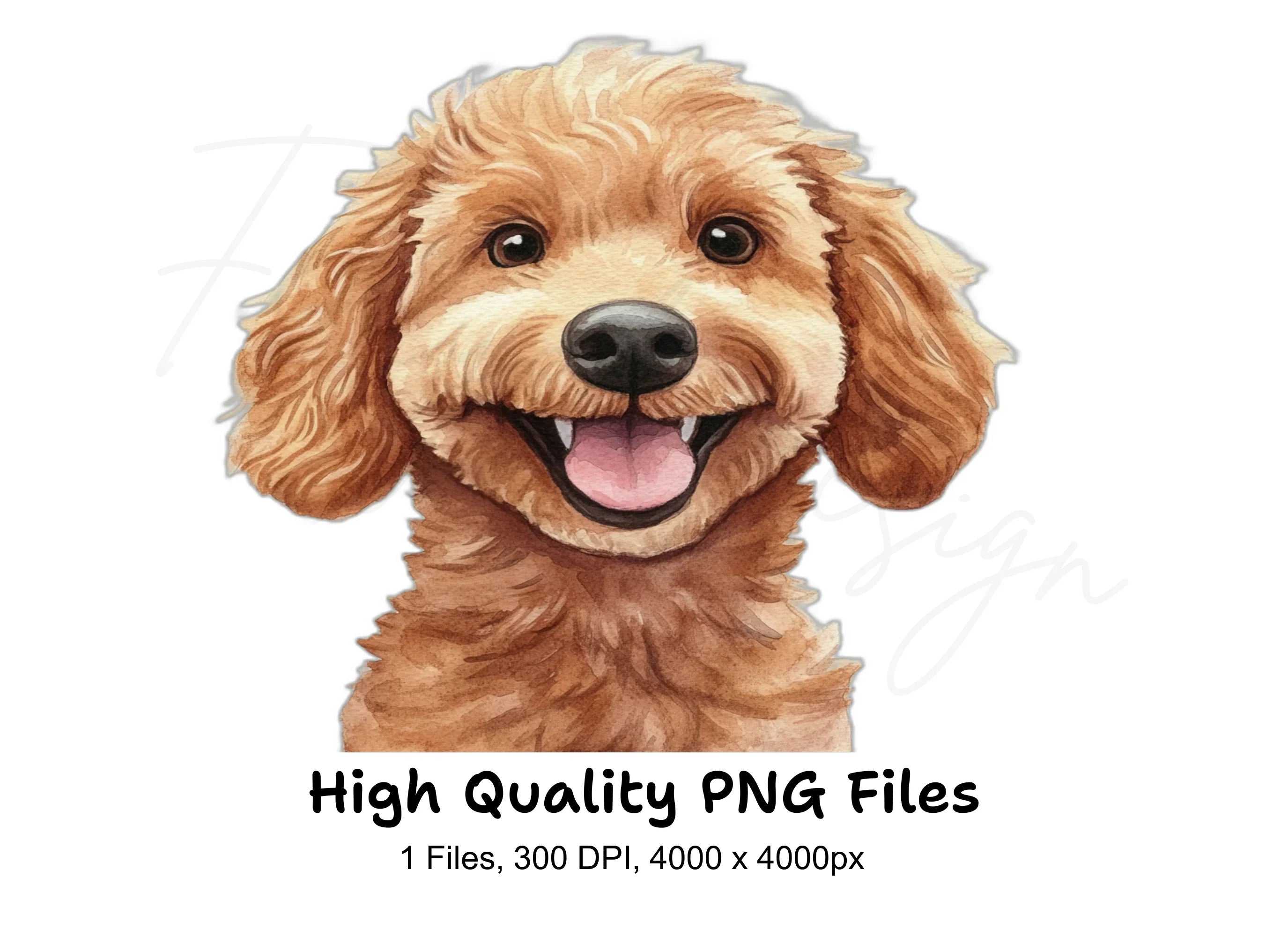 Happy Poodle Dog Clipart Bundle