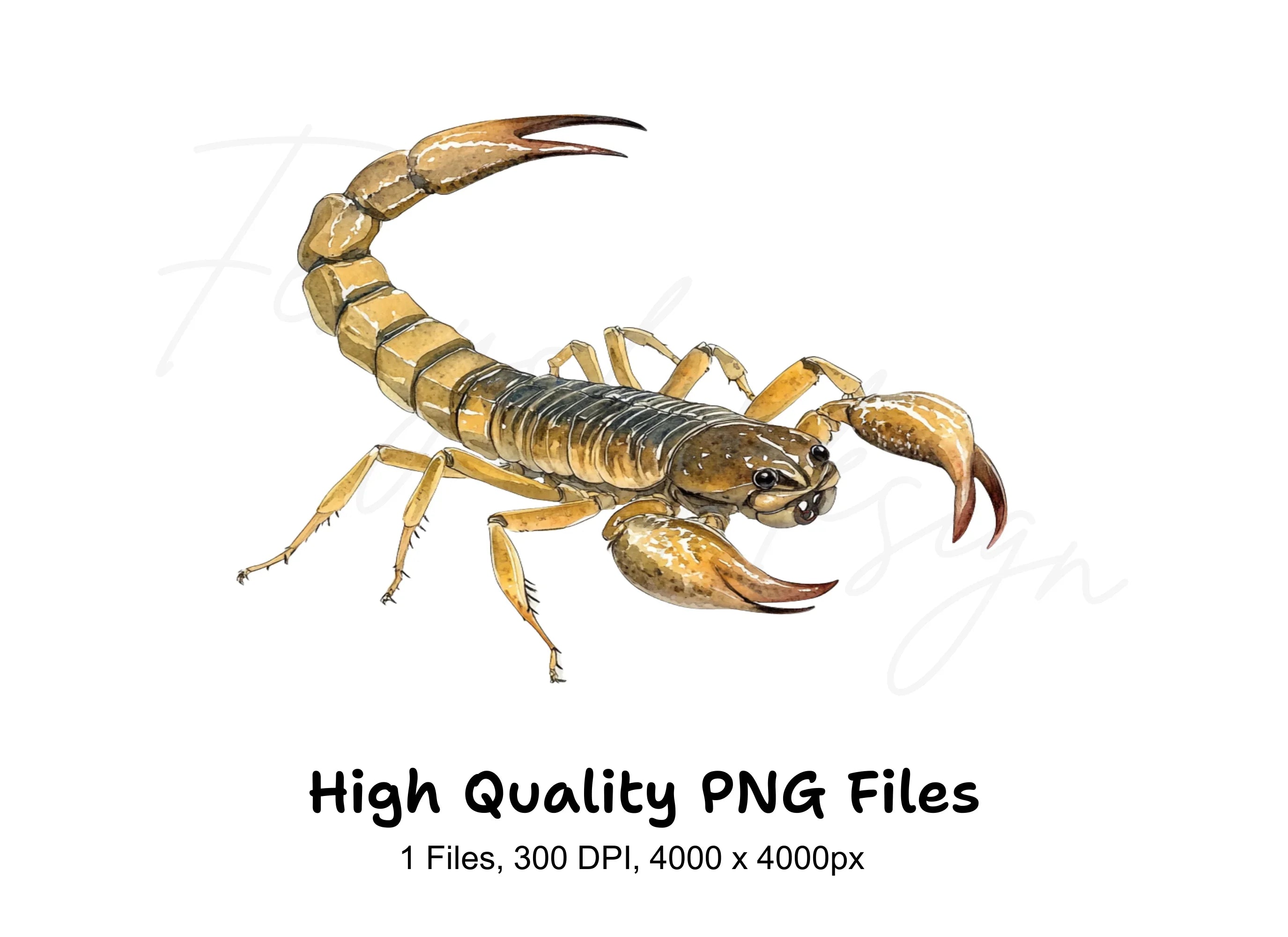 Scorpion Illustration Clipart Bundle