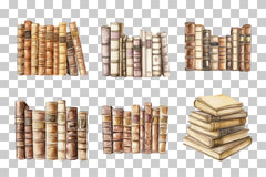 Antique Books Illustration Clipart Bundle - CraftNest - Digital Crafting and Art