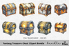 Fantasy Treasure Chest Clipart Bundle