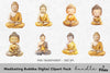 Meditating Buddha Clipart Bundle