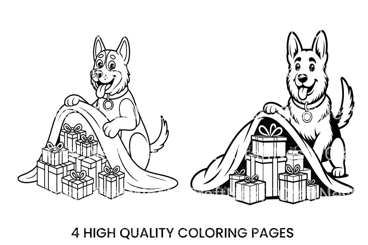 CLS550 Christmas Puppy with Gifts Coloring Books