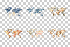 Geometric World Map Clipart Bundle - CraftNest - Digital Crafting and Art