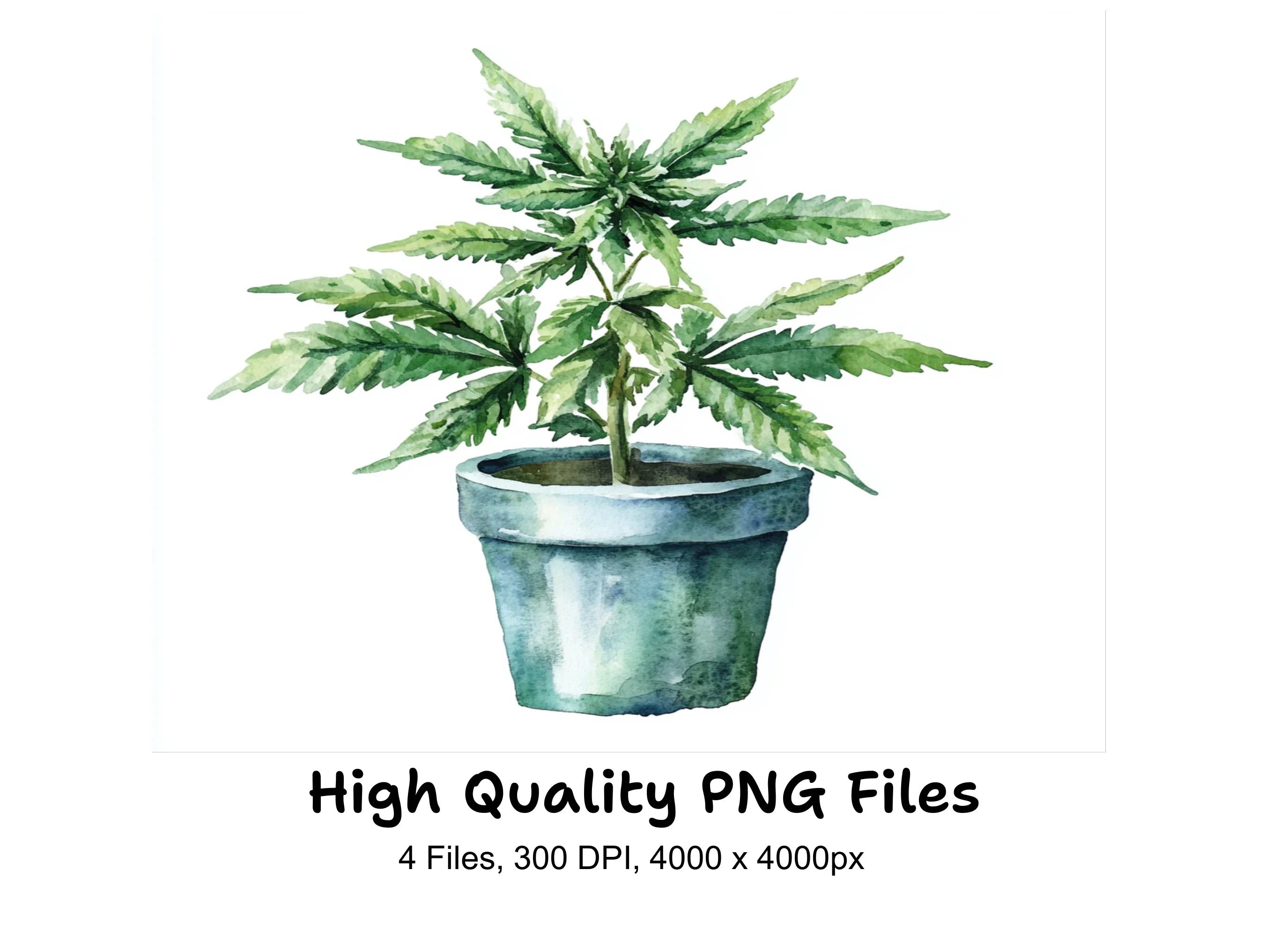 Cannabis Plant Clipart Bundle