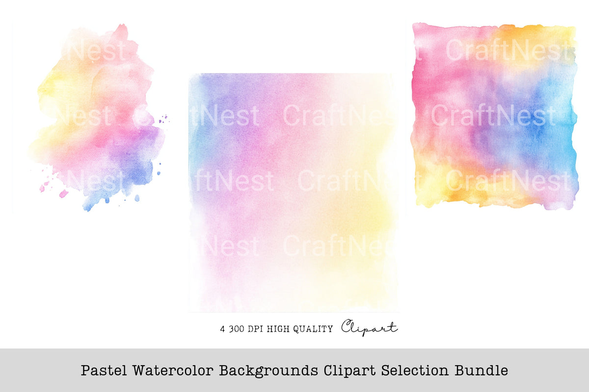 Pastel Backgrounds Selection Clipart Bundle