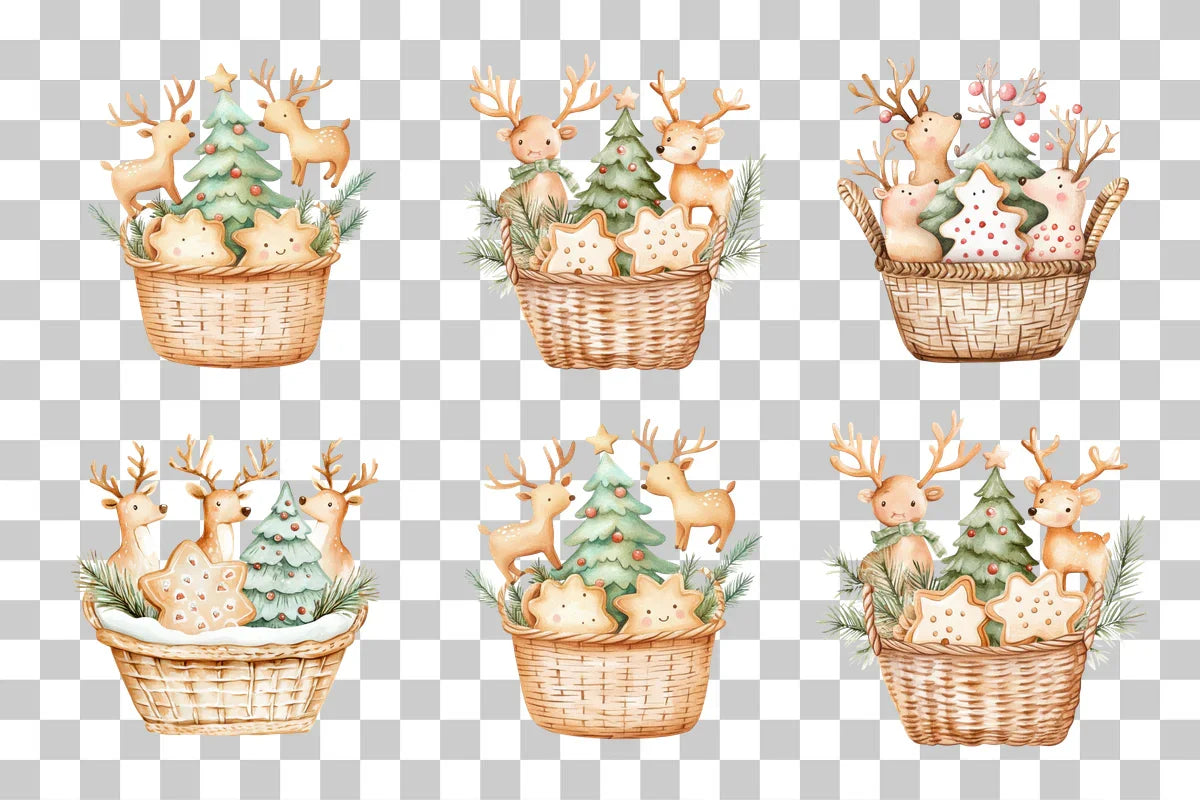 Reindeer and Cookies Clipart Bundle - CraftNest - Digital Crafting and Art
