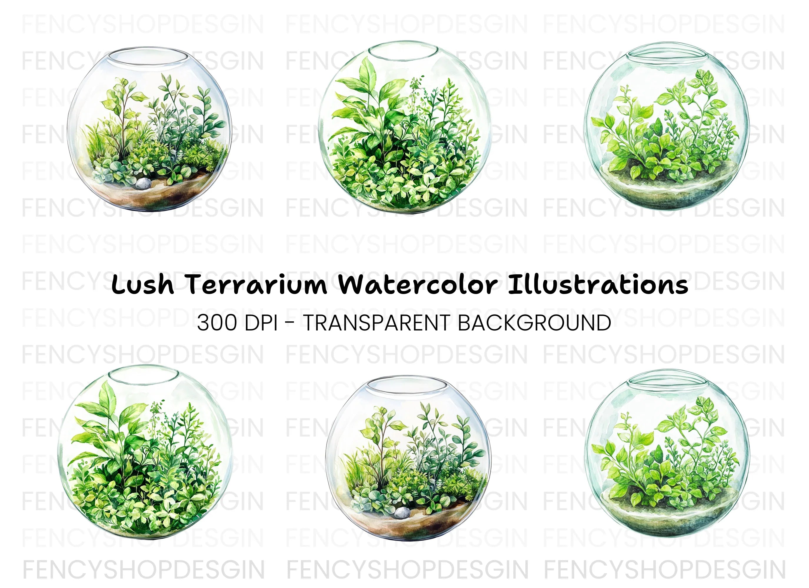 Terrarium Clipart Bundle