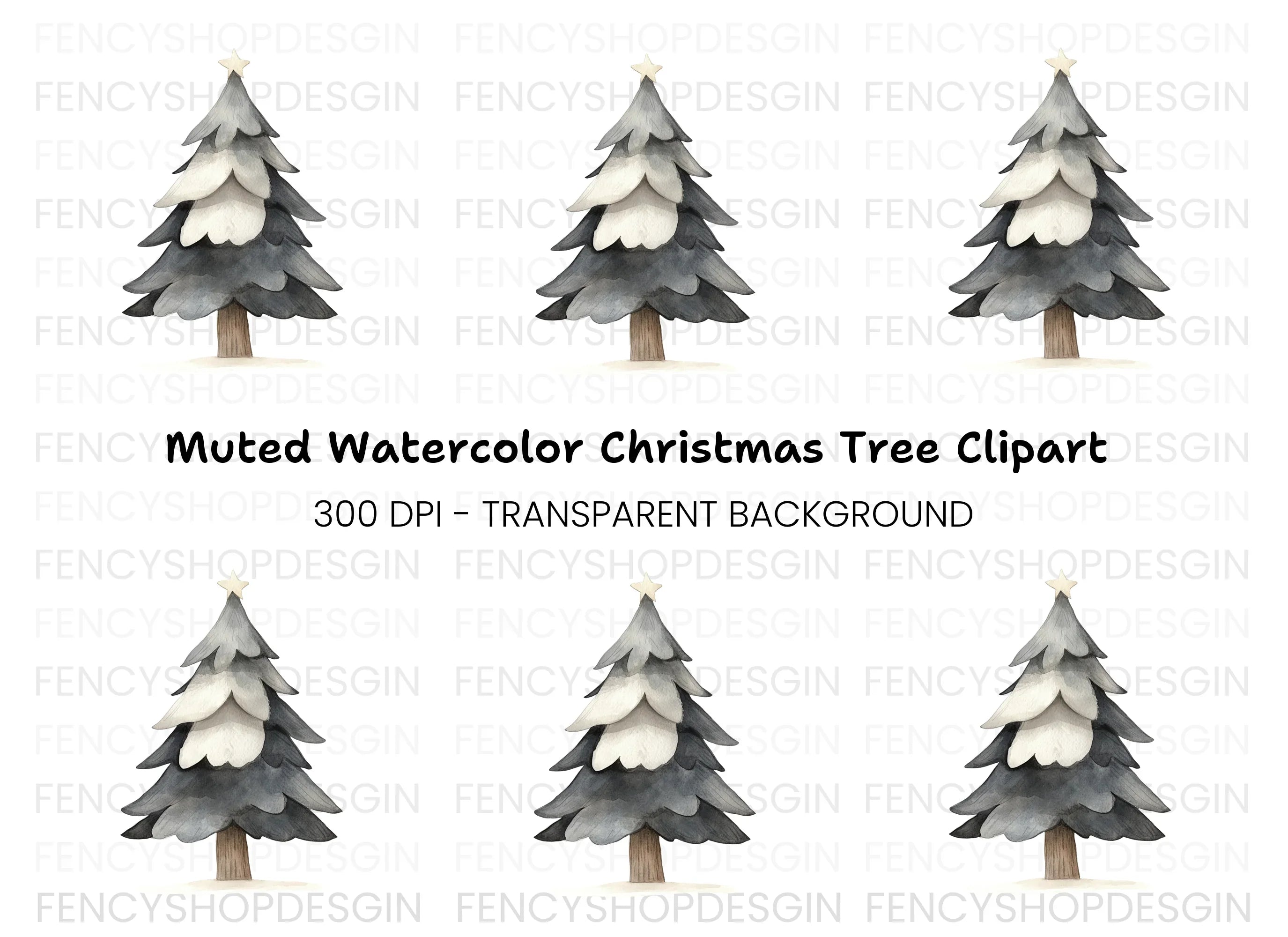 Christmas Tree Clipart Bundle