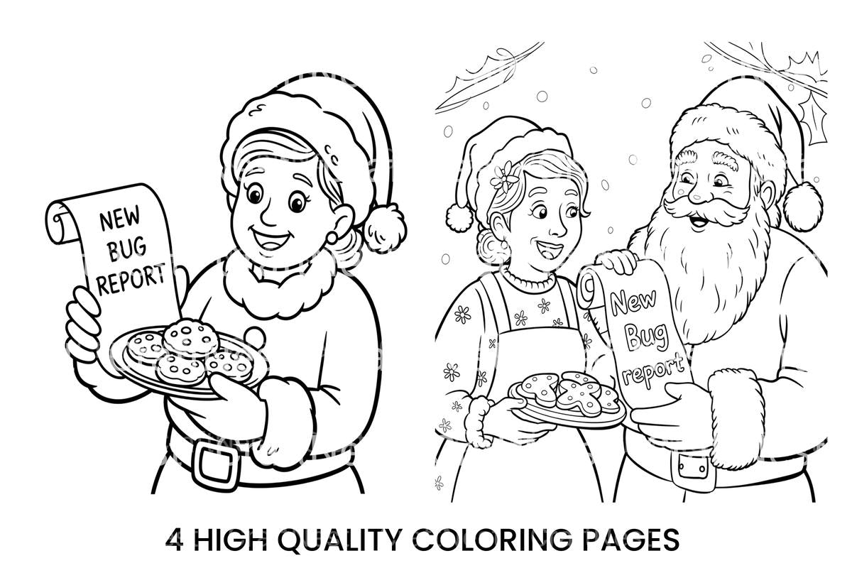 Mrs. Claus Bug Report Coloring Books