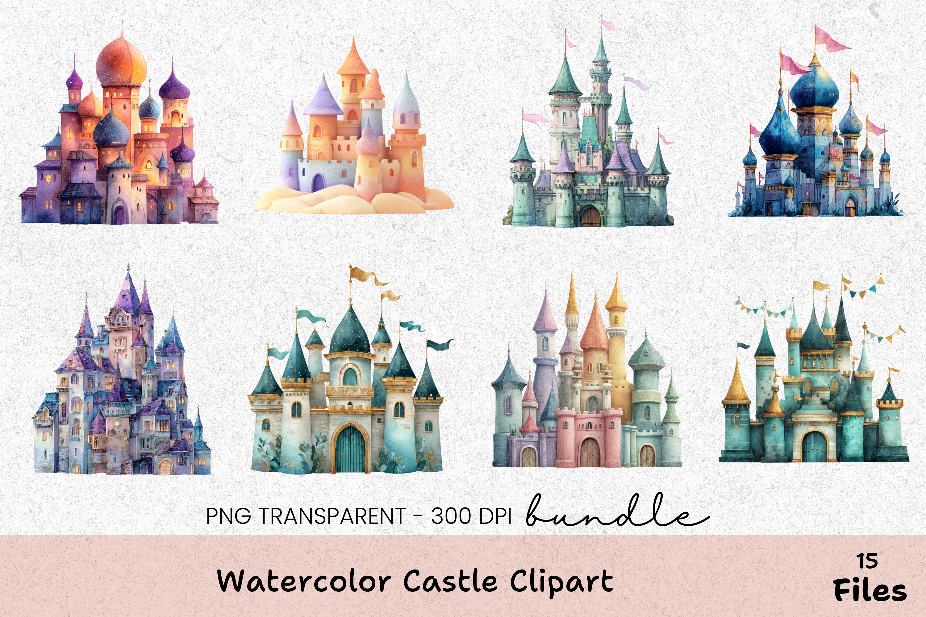 Castle Clipart Bundle: 384 Magical Designs