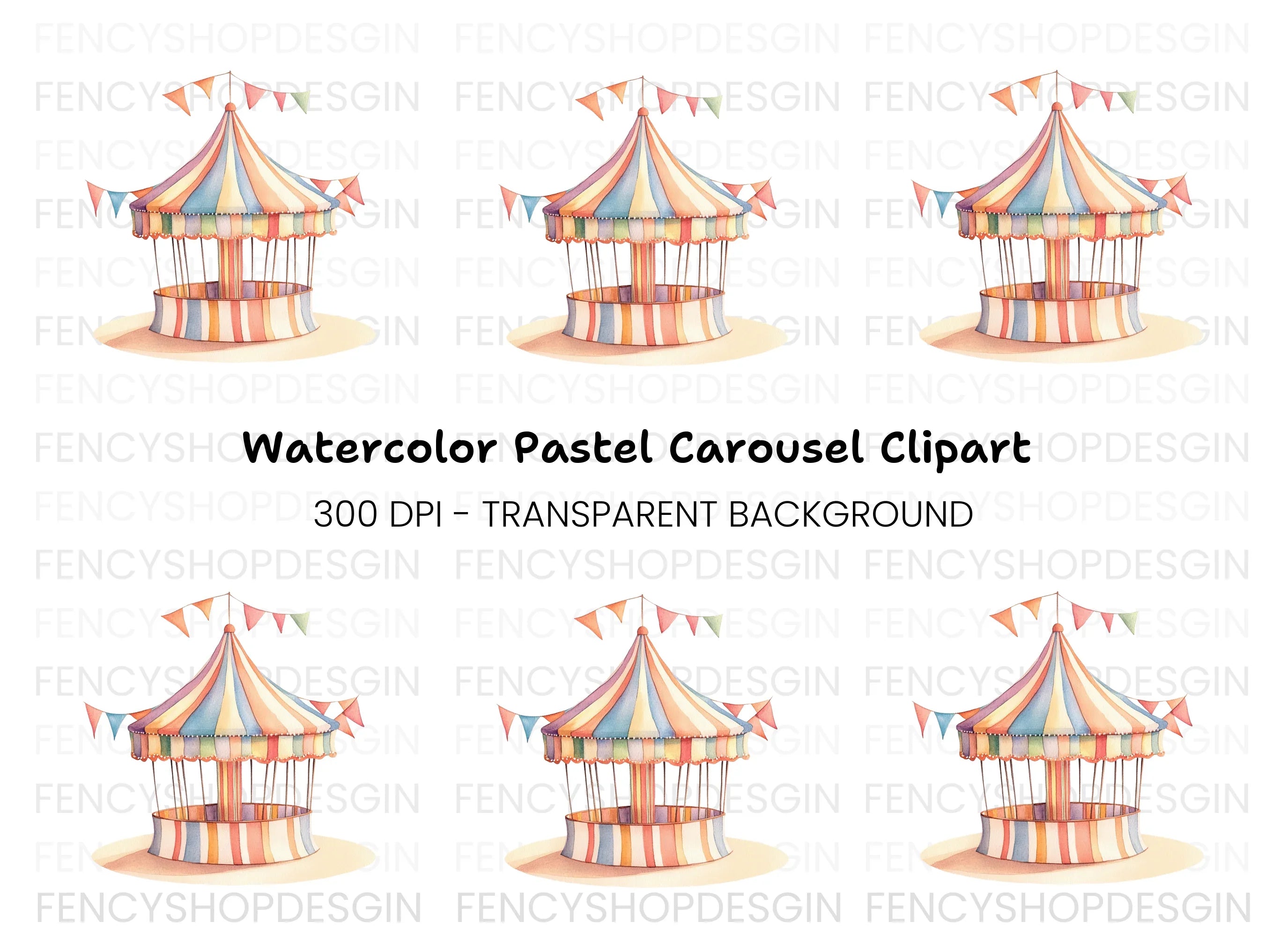 Circus Tent Clipart Bundle
