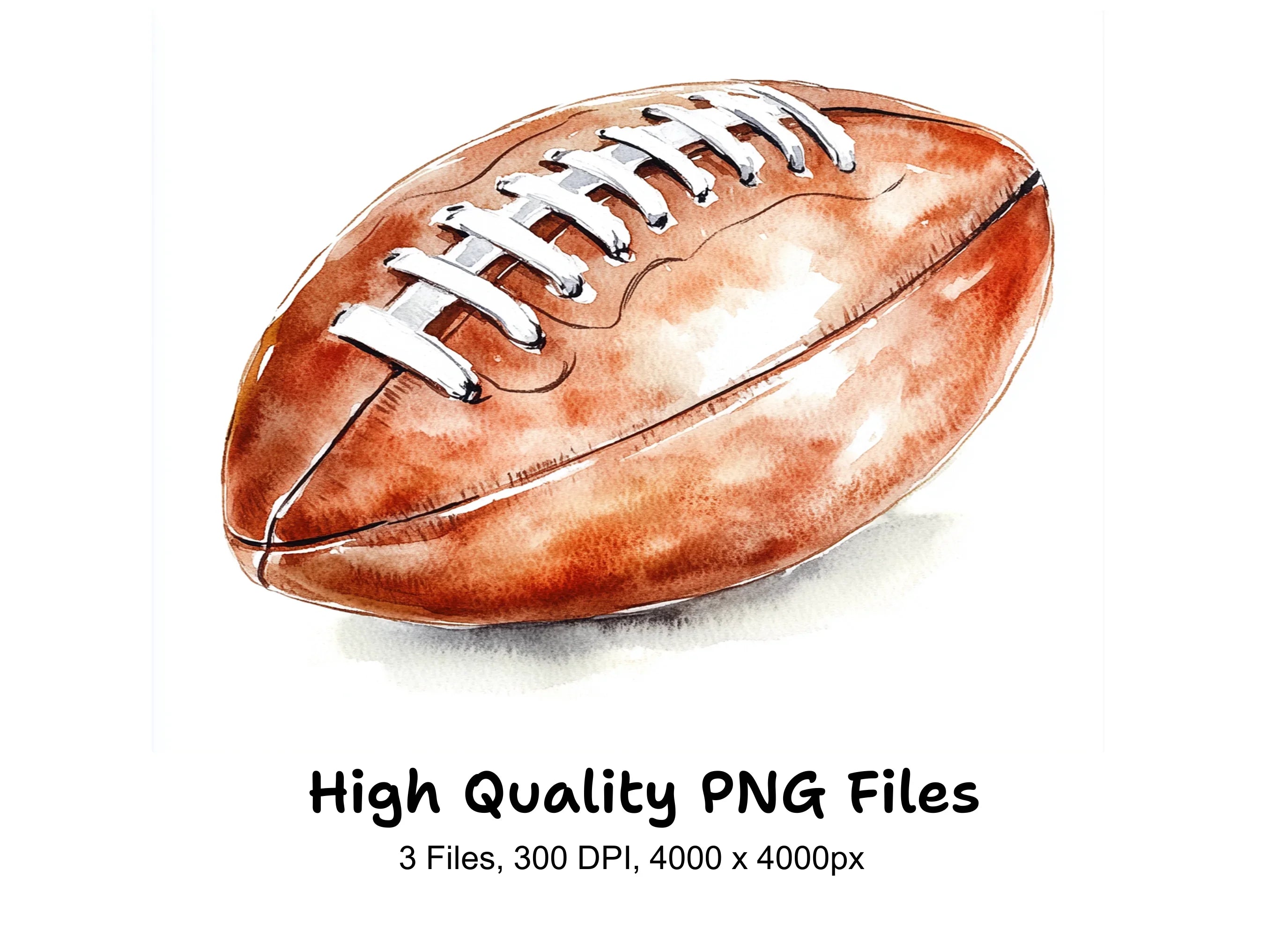 American Football Balls Clipart Bundle