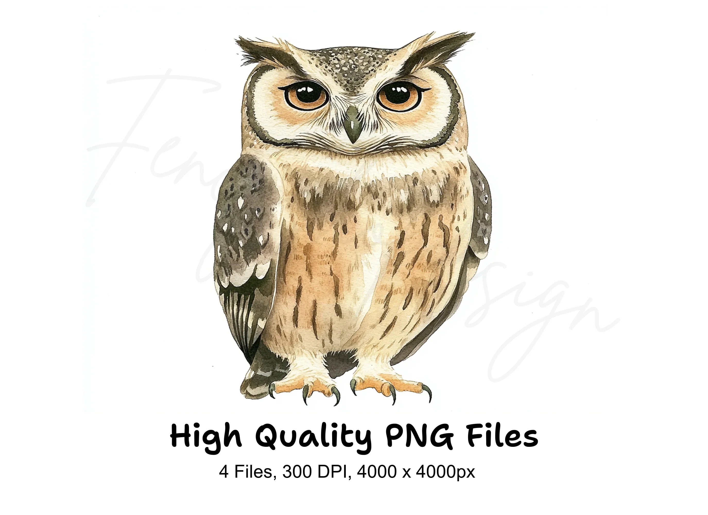 Cute Owl Illustrations Clipart Bundle