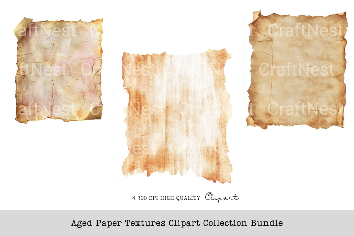 Aged Textures Clipart Bundle