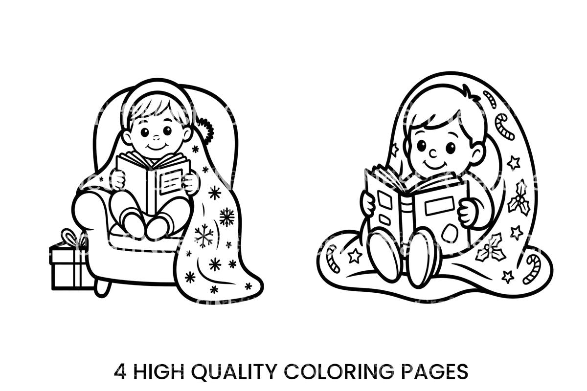 Self Care Reading Boy Coloring Books