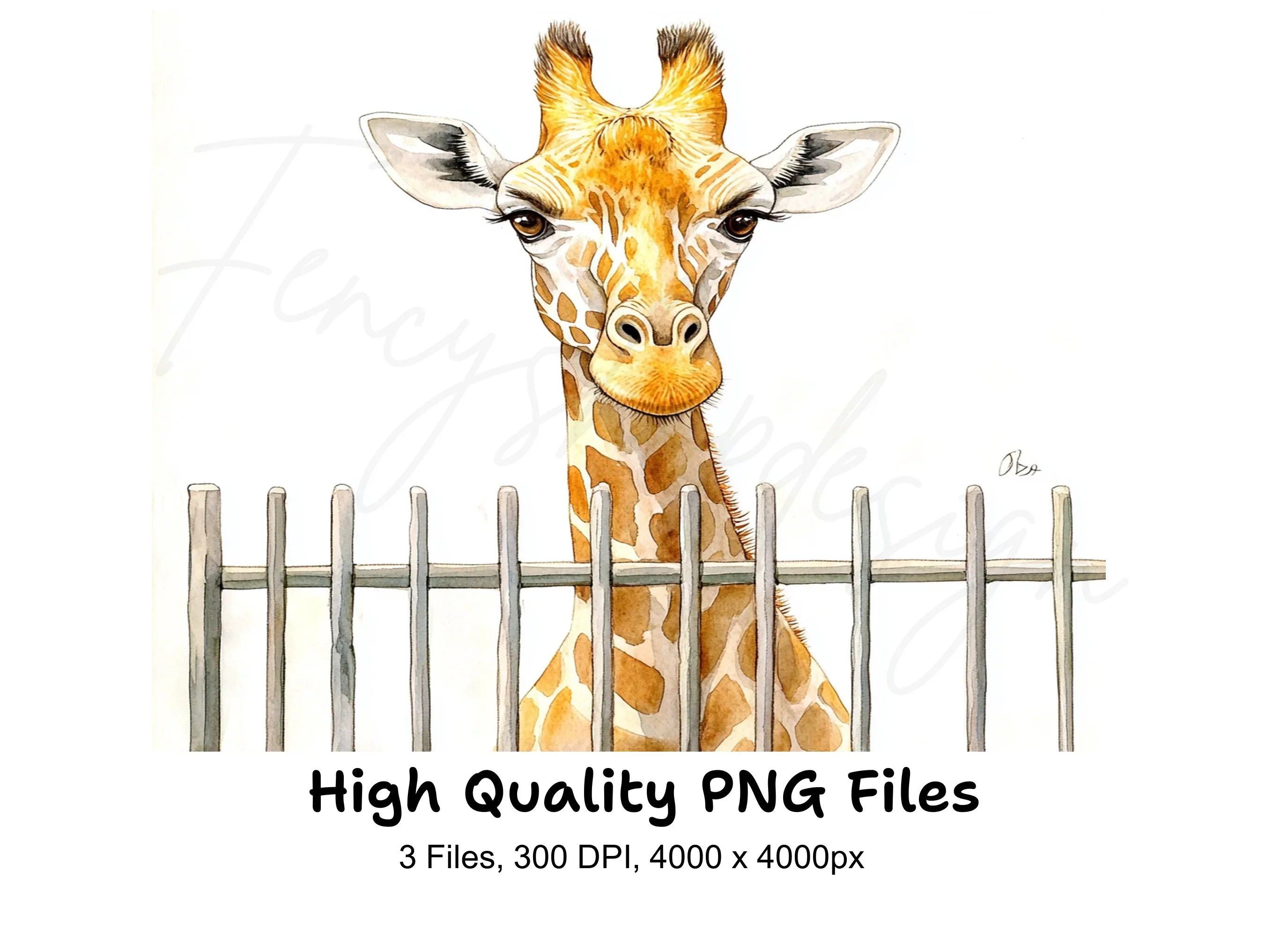 Cute Giraffe Peekaboo Clipart Bundle