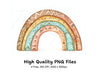 Boho Rainbow Clipart Bundle