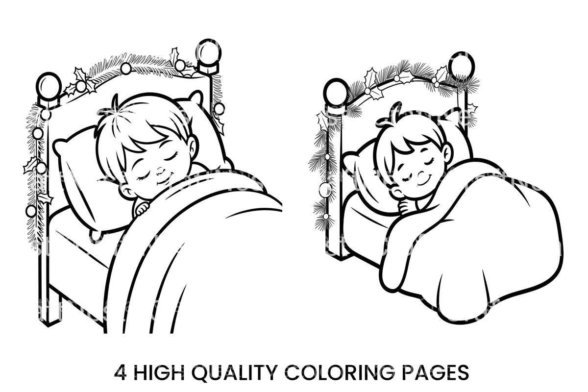 Christmas Baby Sleeping Coloring Books