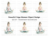 Meditating Women Yoga Clipart Bundle