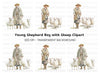 Shepherds and Sheep Clipart Bundle
