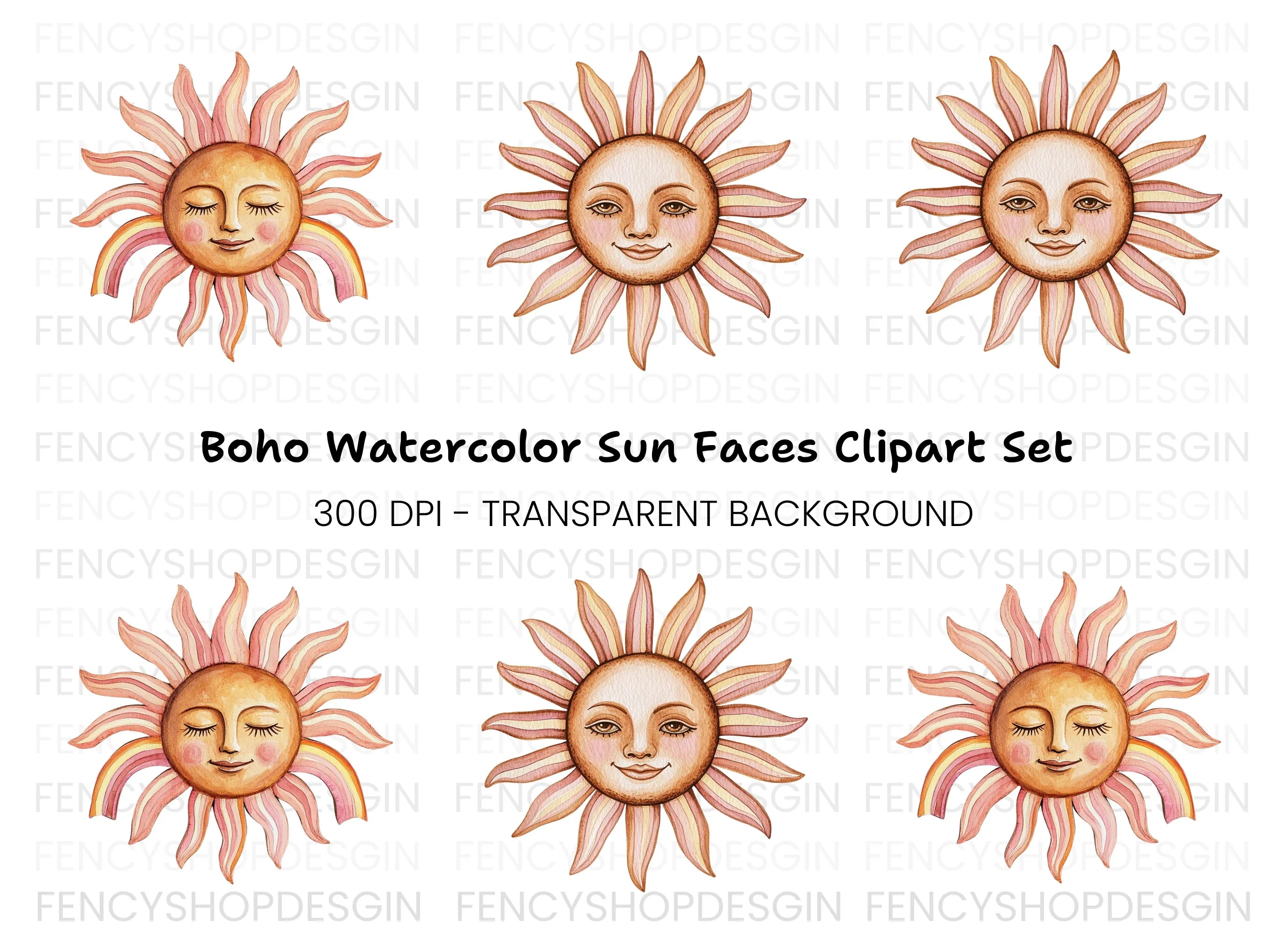 Mystical Sun Celestial Clipart Bundle