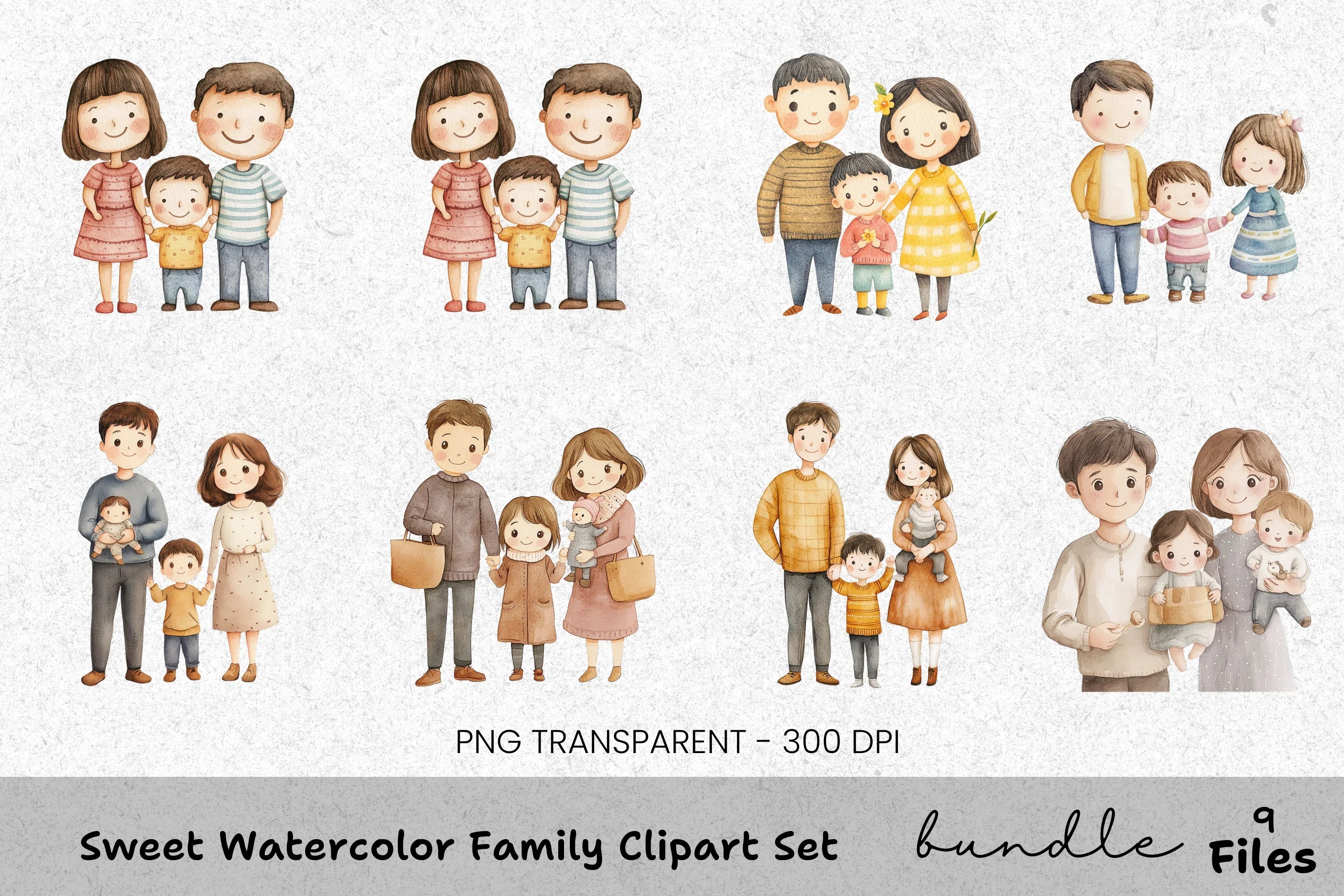 Sweet Family Clipart Bundle