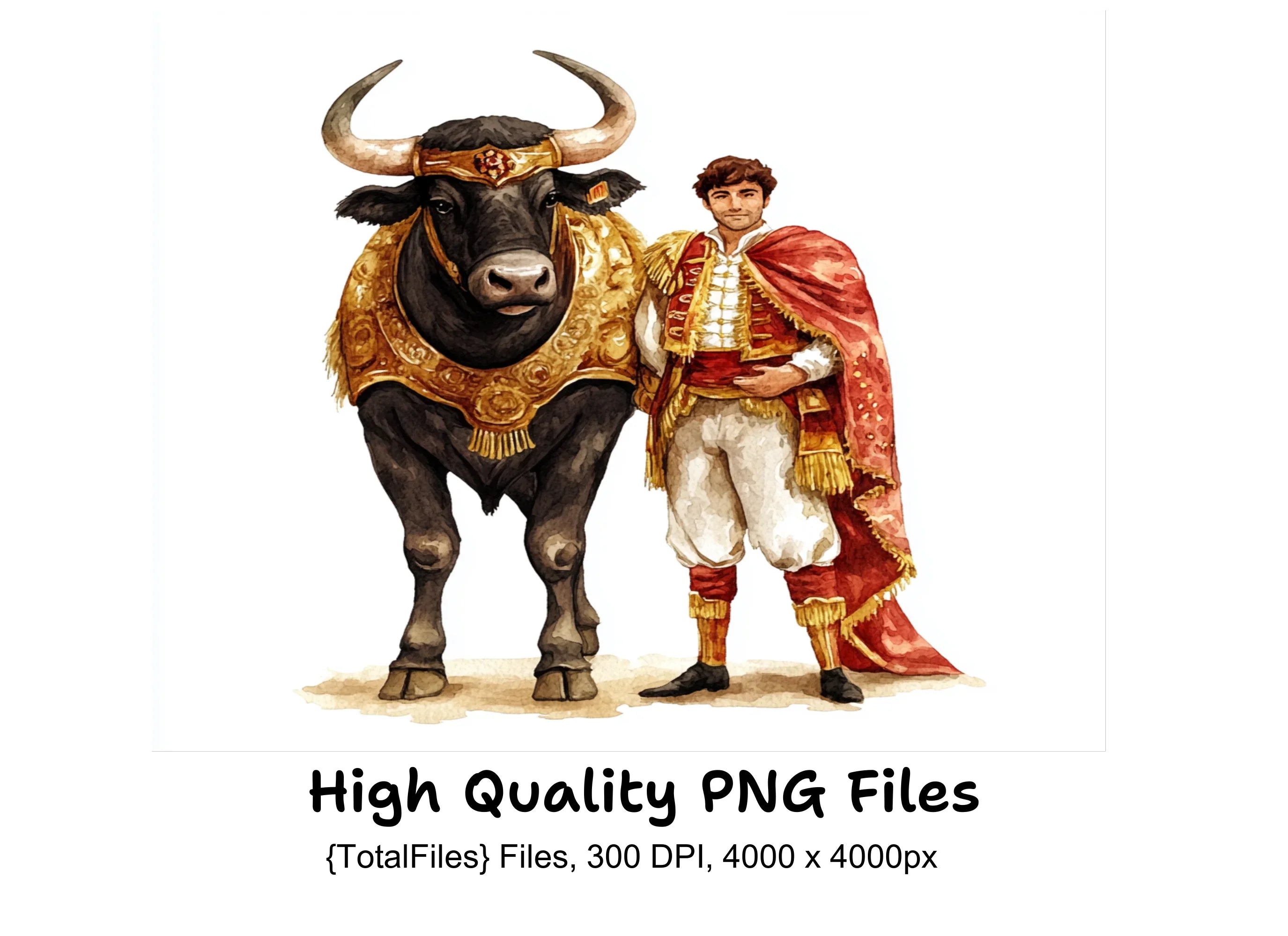 Matador and Bull Clipart Bundle
