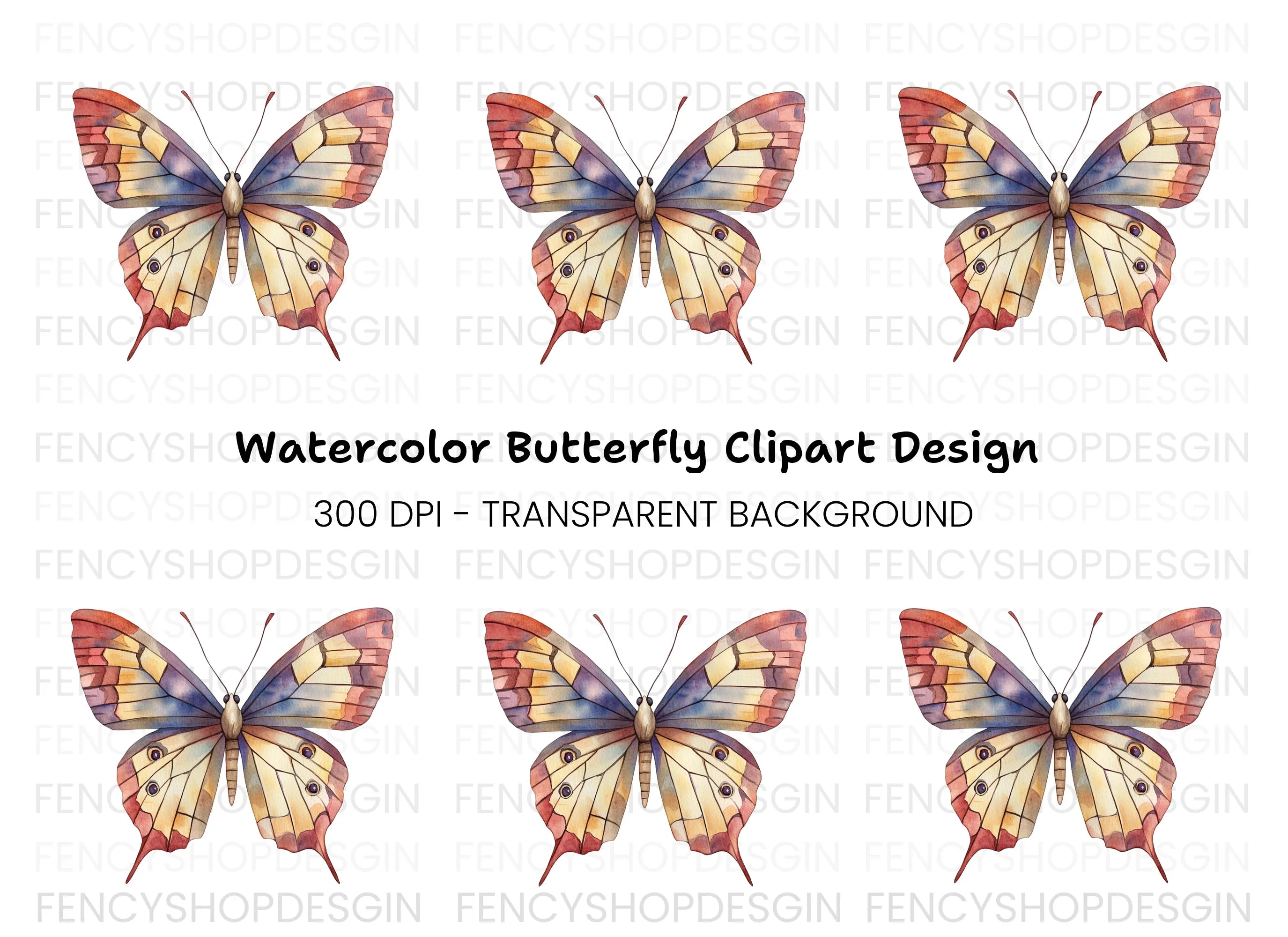 Elegant Butterfly Clipart Bundle