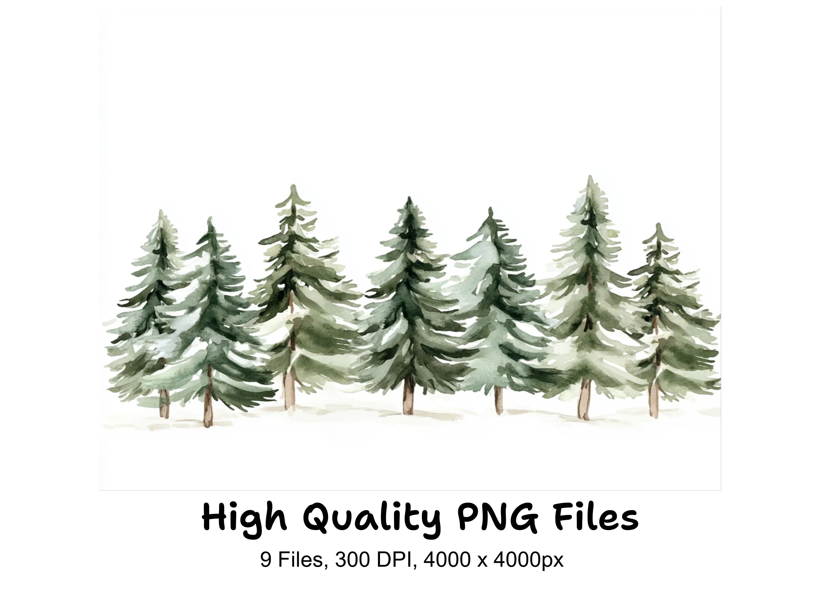 Christmas Trees Clipart Bundle