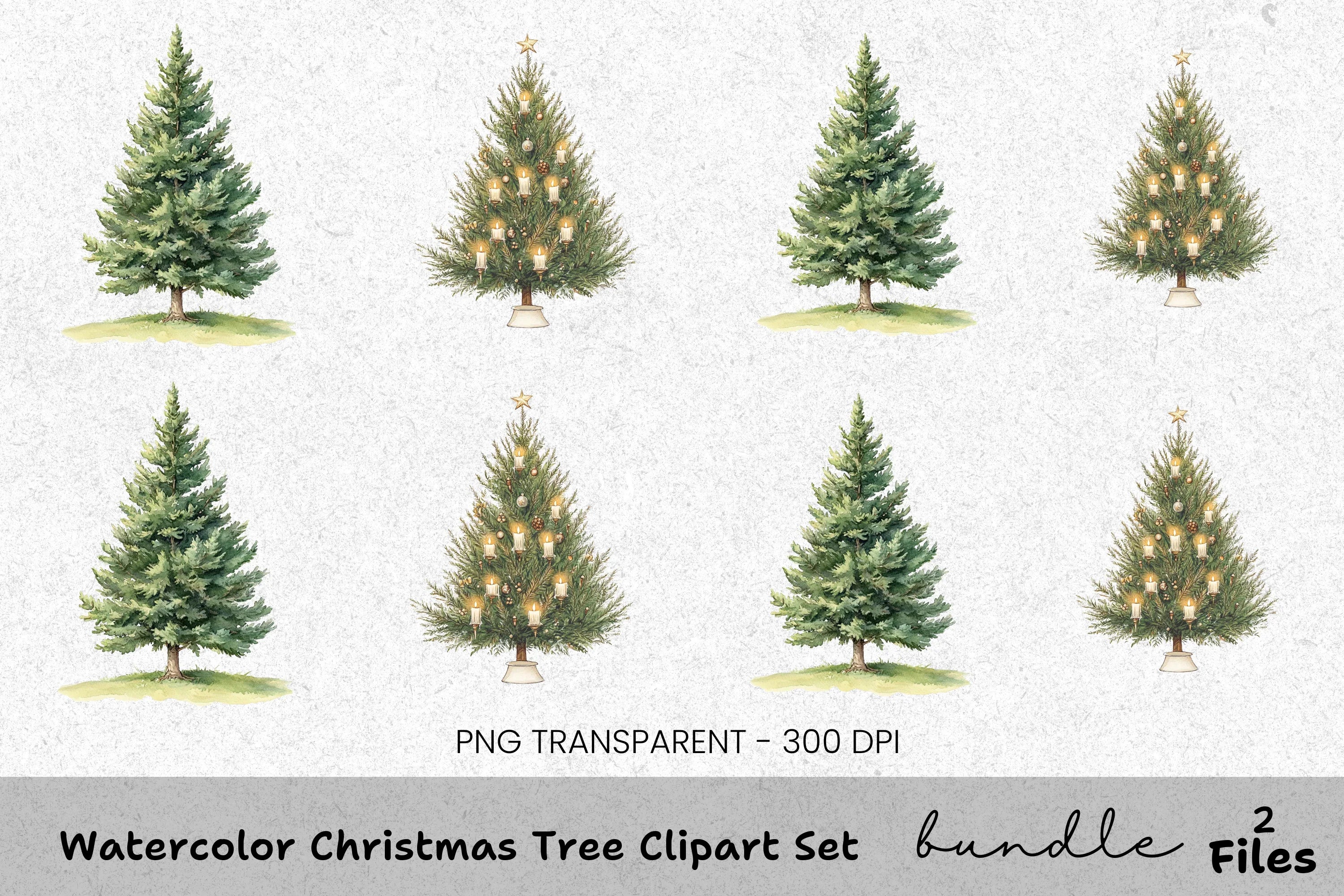 Christmas Tree Clipart Bundle