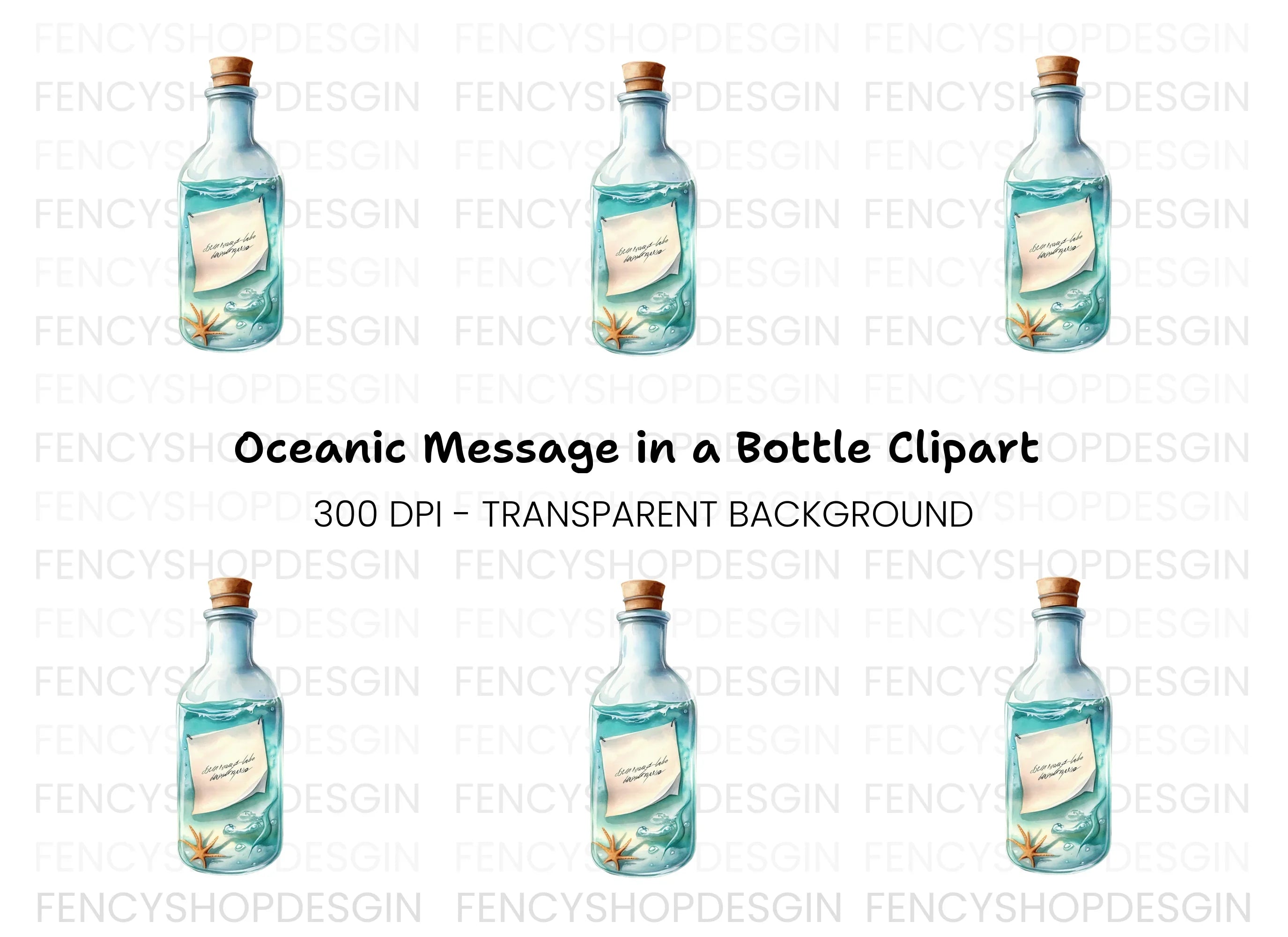 Message in a Bottle Clipart Bundle