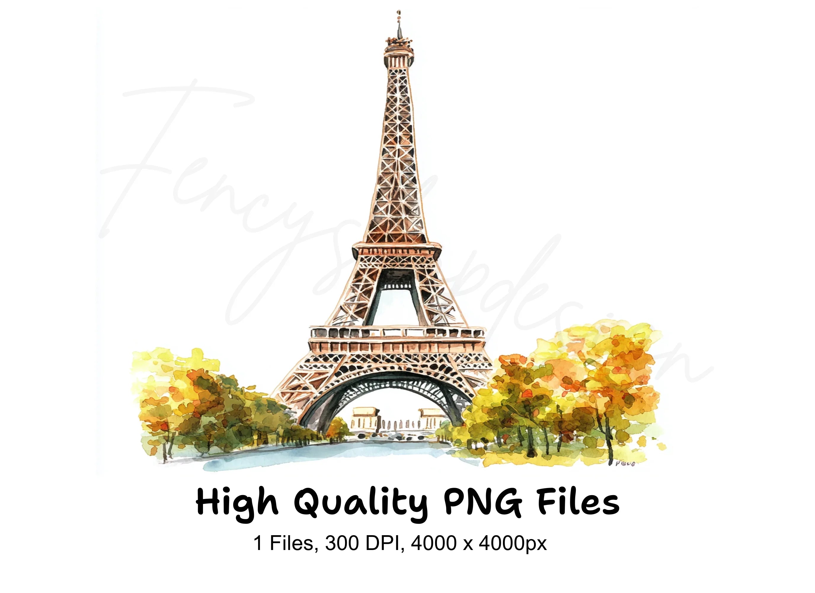 Eiffel Tower Autumn Clipart Bundle