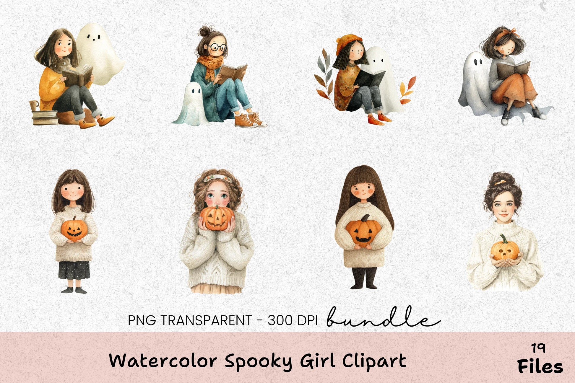 Spooky Girl Clipart Bundle for Halloween Designs - CraftNest - Digital Crafting and Art