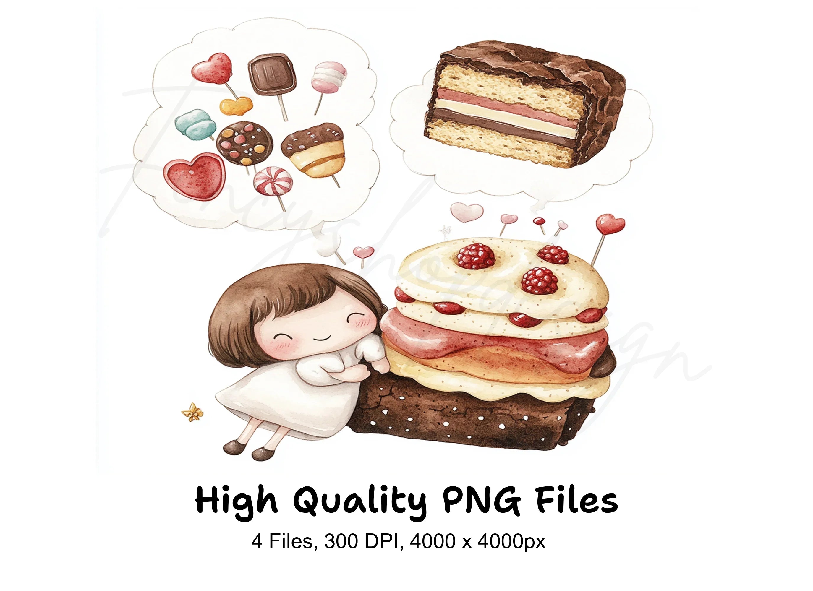 Sweet Dreams Dessert Clipart Bundle