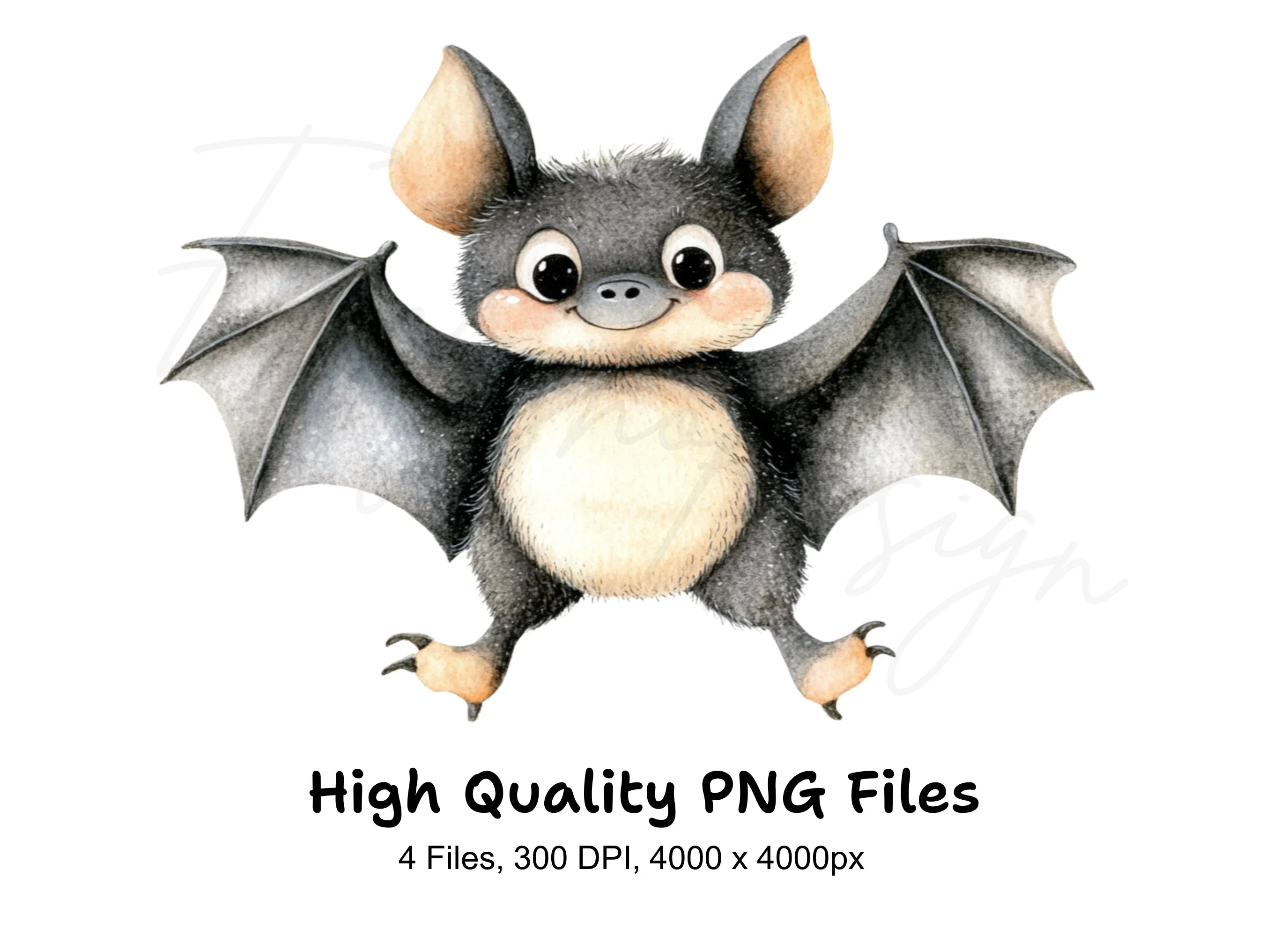 Cute Bat Clipart Bundle