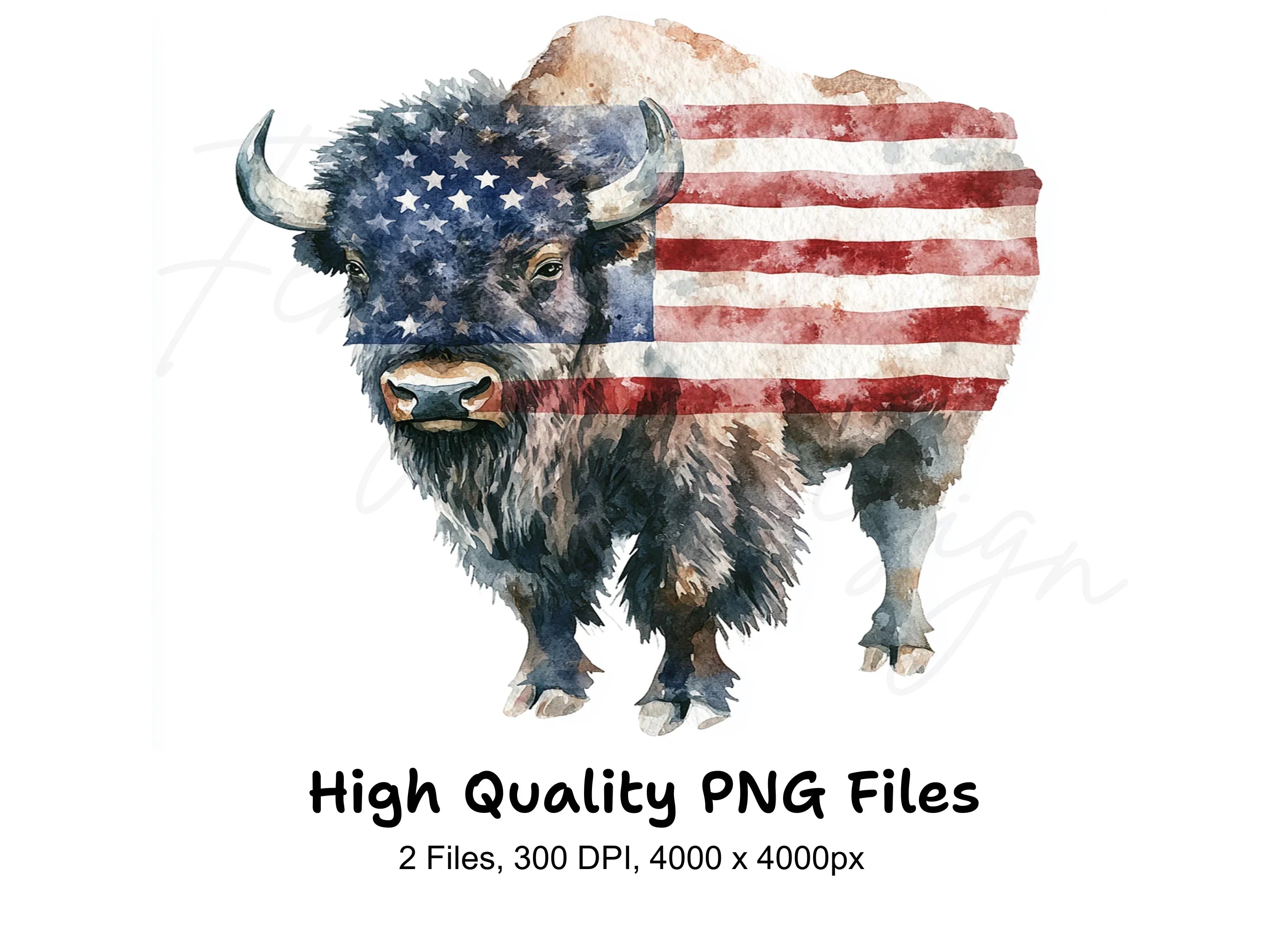 American Bison Clipart Bundle