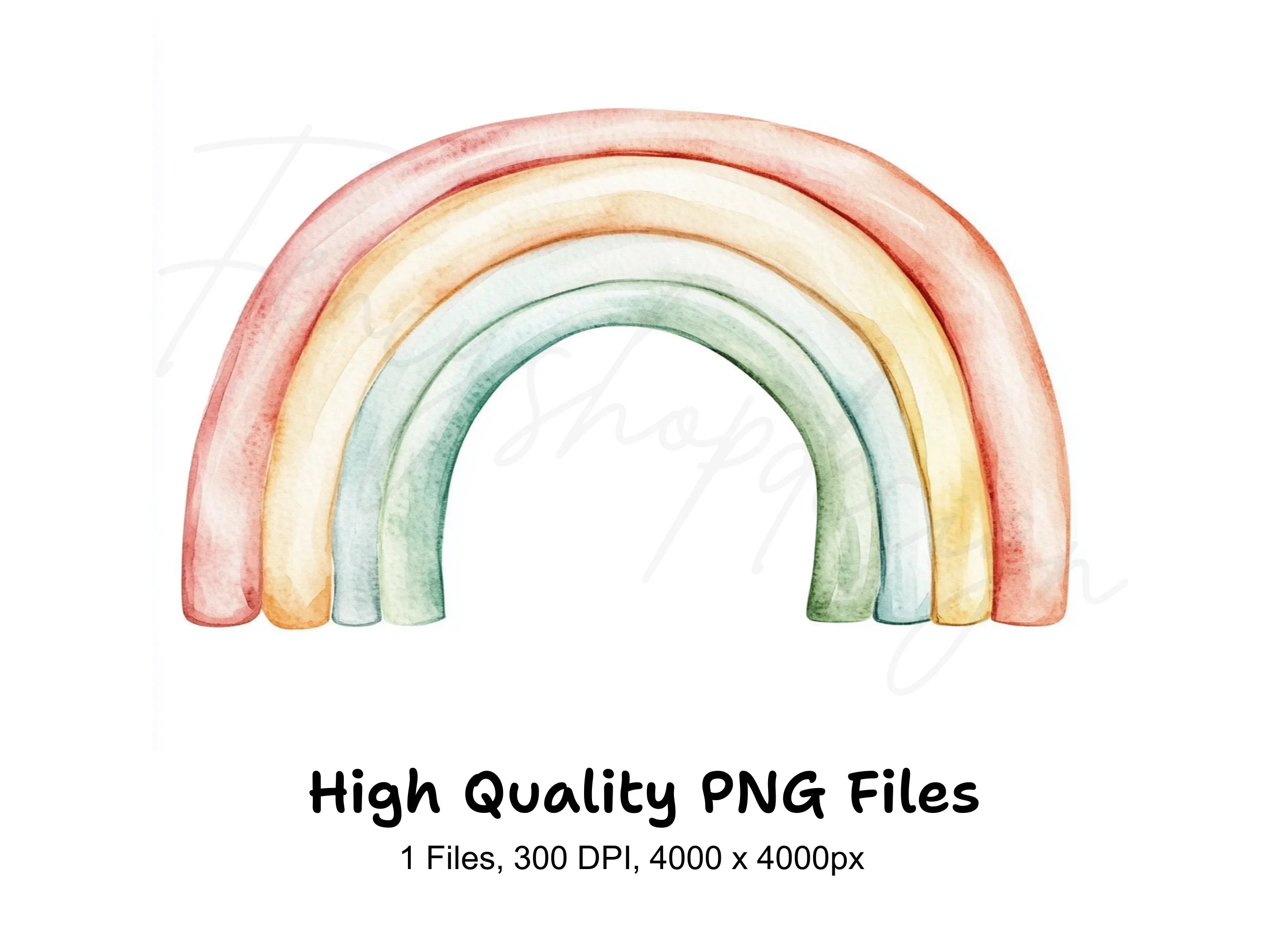 Boho Rainbow Clipart Bundle